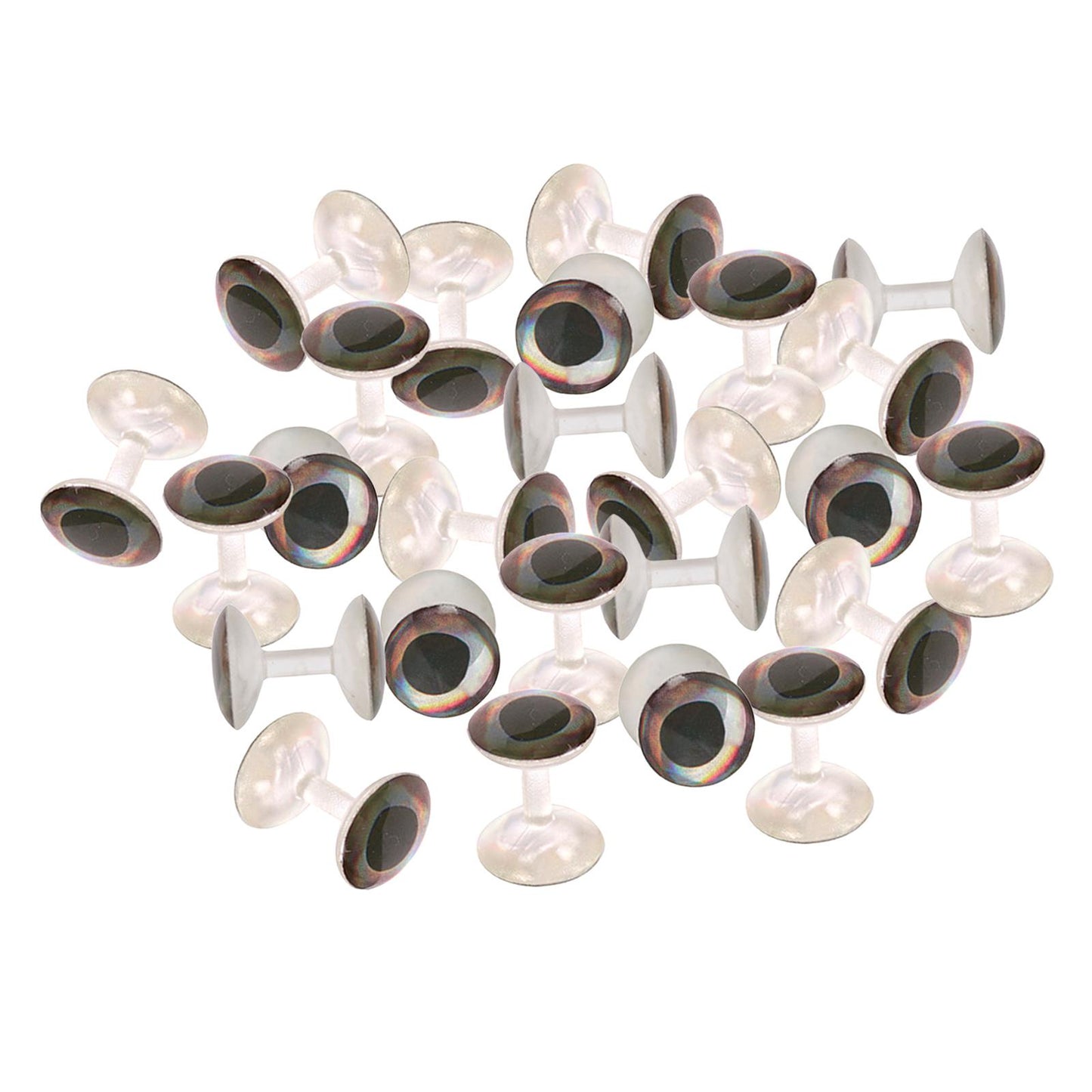 25Pc/lot 4D Fly Tying Beads Brass Dumbbell With Eyes Fly Tying Material 10mm