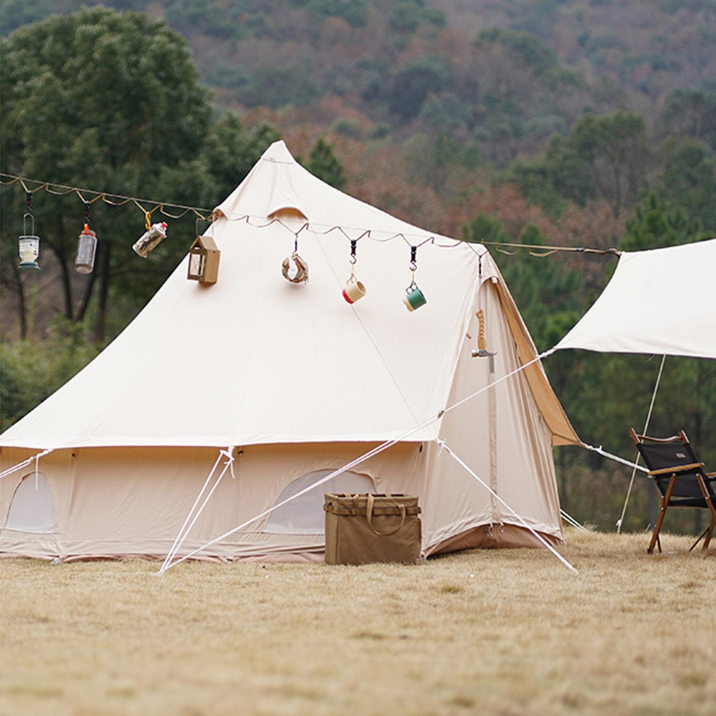 1.8 Meters Camping Hanging Rope Parachute Cord for Climbing Hiking  red