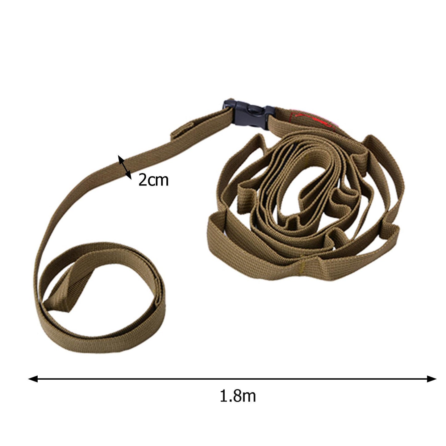 1.8 Meters Camping Hanging Rope Parachute Cord for Climbing Hiking  green