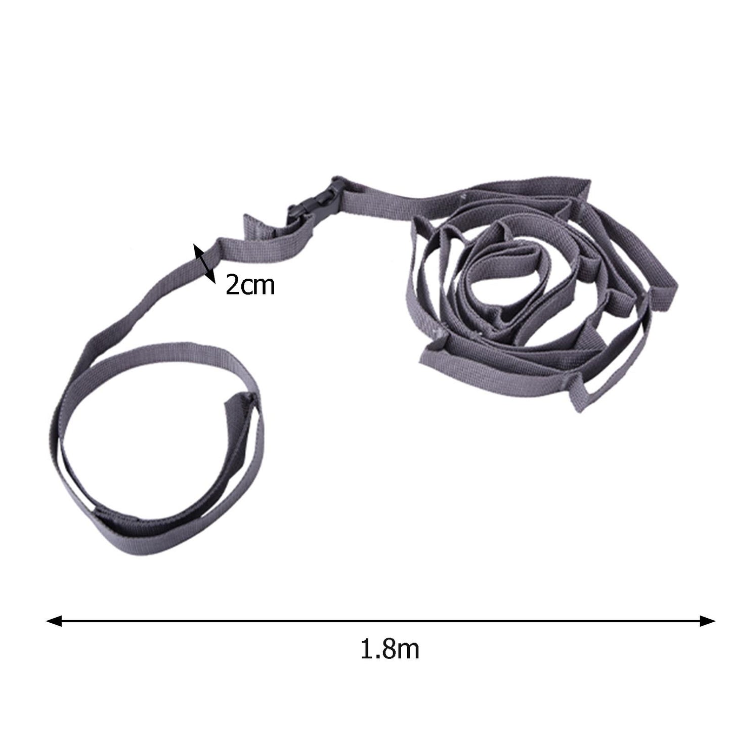 1.8 Meters Camping Hanging Rope Parachute Cord for Climbing Hiking  grey