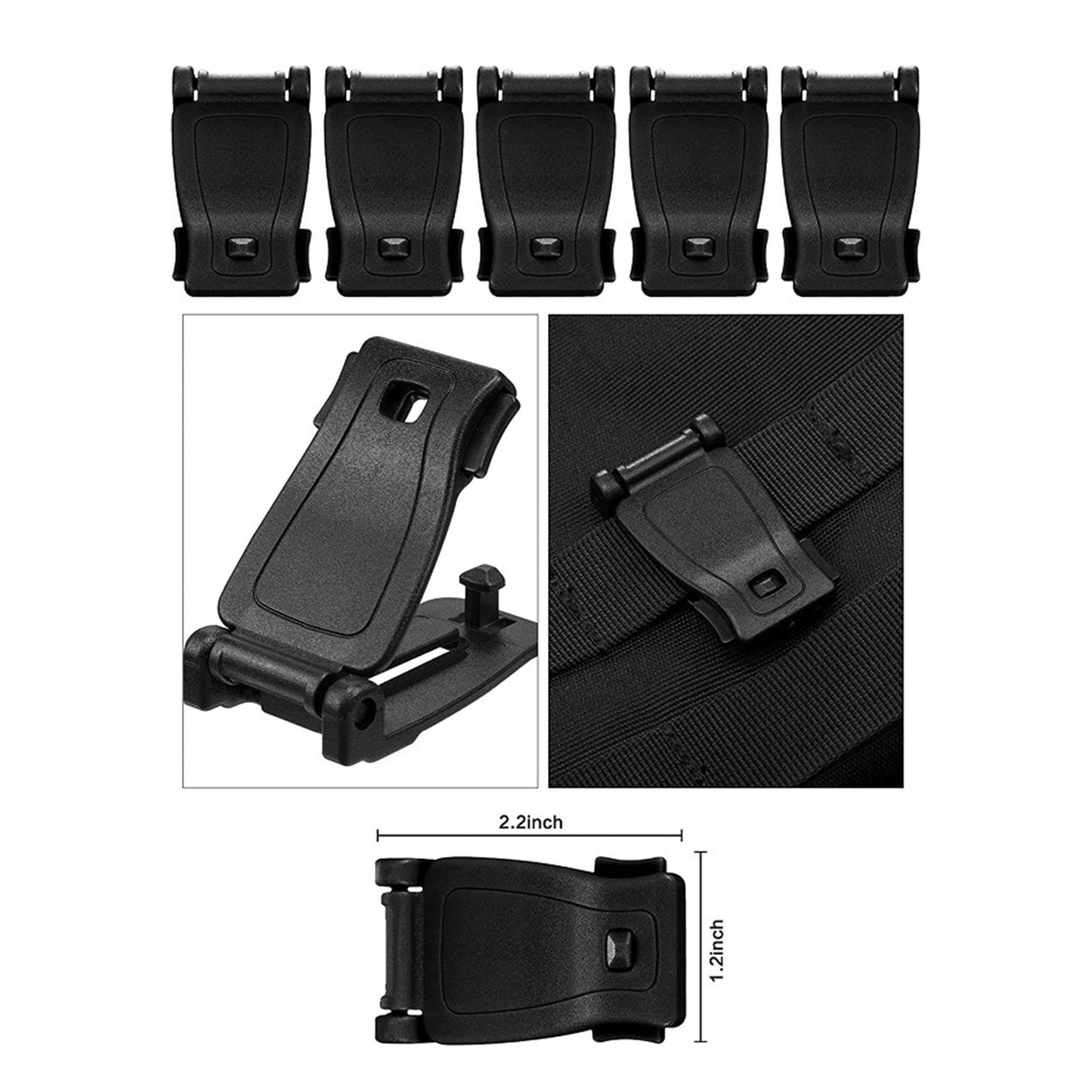 25pcs Tactical Molle Attachments for Tactical Backpack Molle Bag Clip Strap