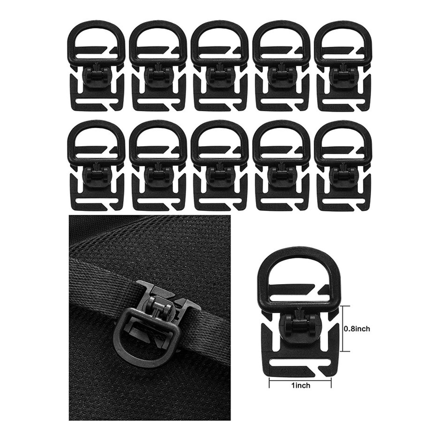 25pcs Tactical Molle Attachments for Tactical Backpack Molle Bag Clip Strap