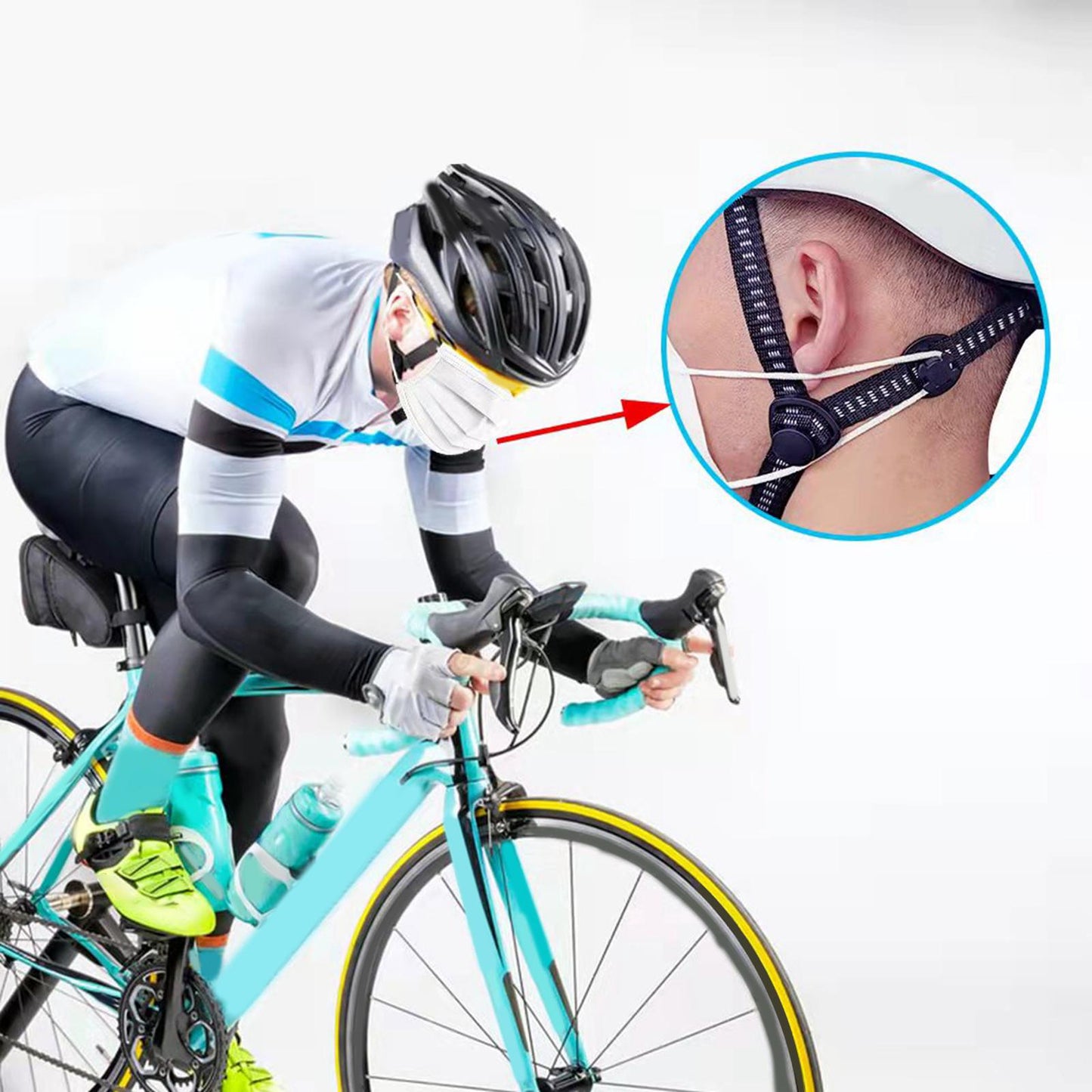 2Pcs Ski Helmet Mask Holder Masque Bracket Clip for Snow Sports  29.5x27x10mm