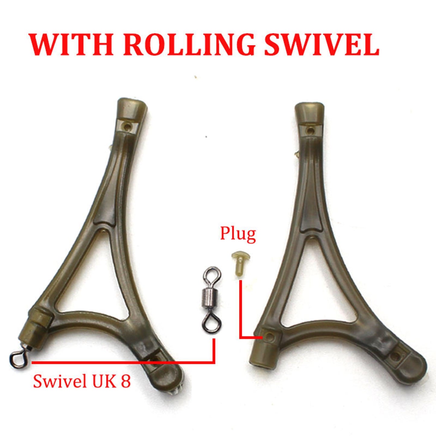 10pcs Carp Fishing Accessories Anti Tangles System With rolling swivel