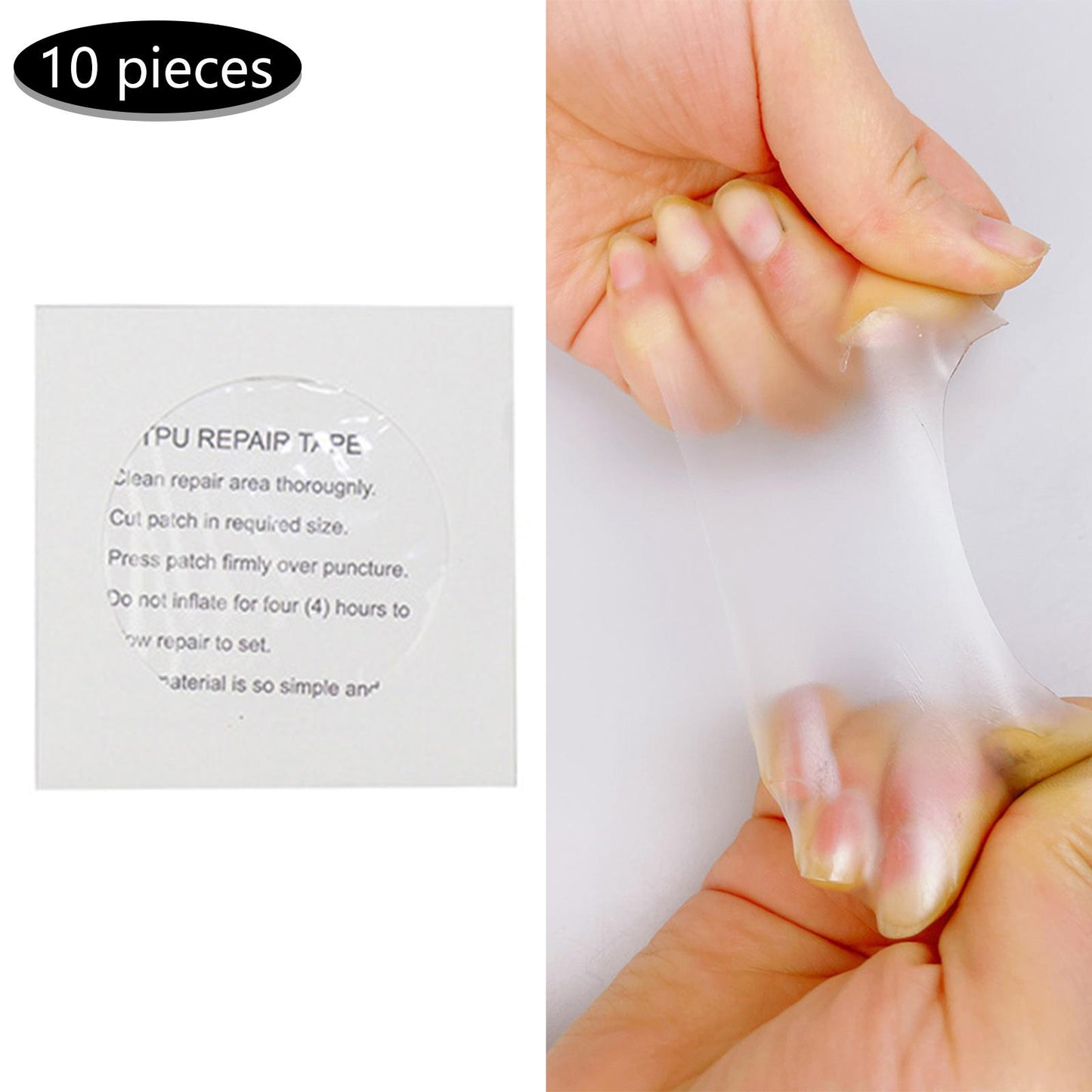 10Pcs Raincoat Repair TPU Patch for Tent Jacket Air Mattress Cloth Outdoor