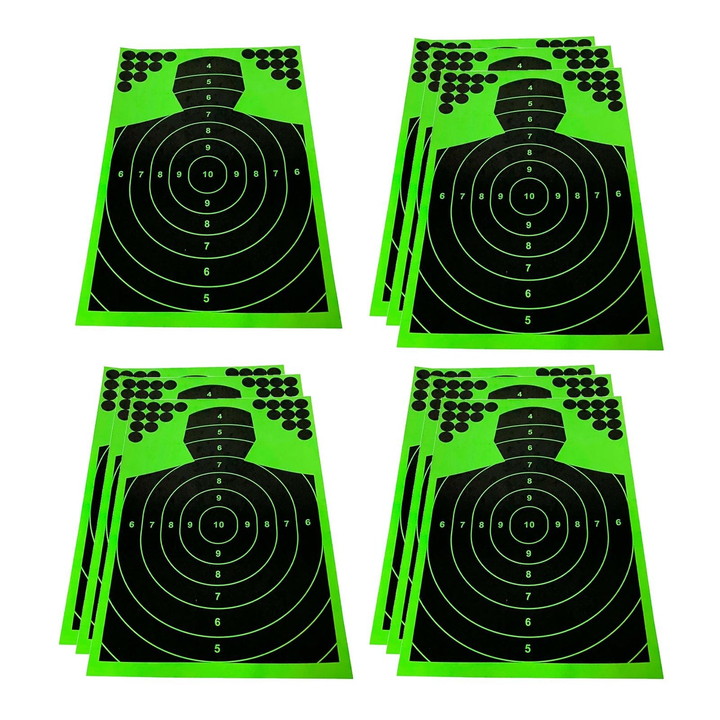 10x Shooting Targets Stickers Binders Shoot Target Paper Reactive Splatter