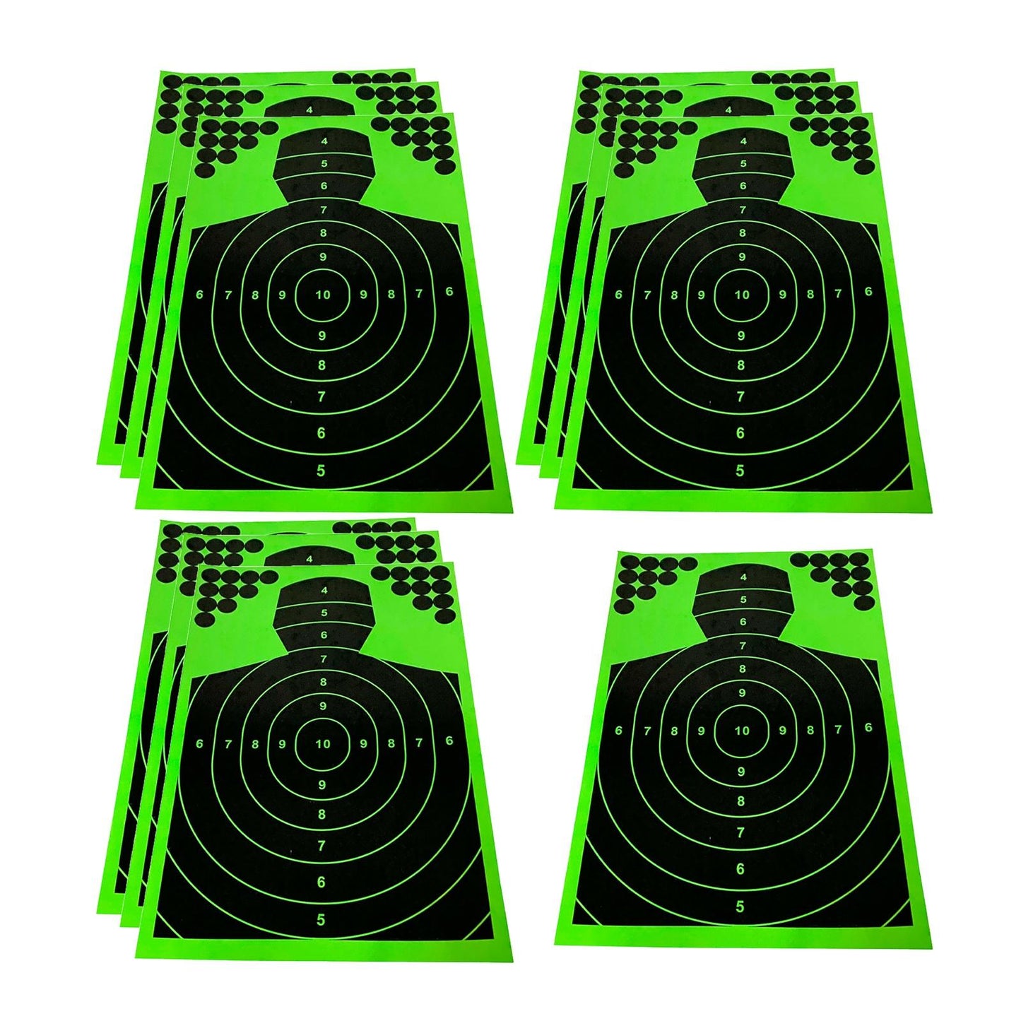 10x Shooting Targets Stickers Binders Shoot Target Paper Reactive Splatter
