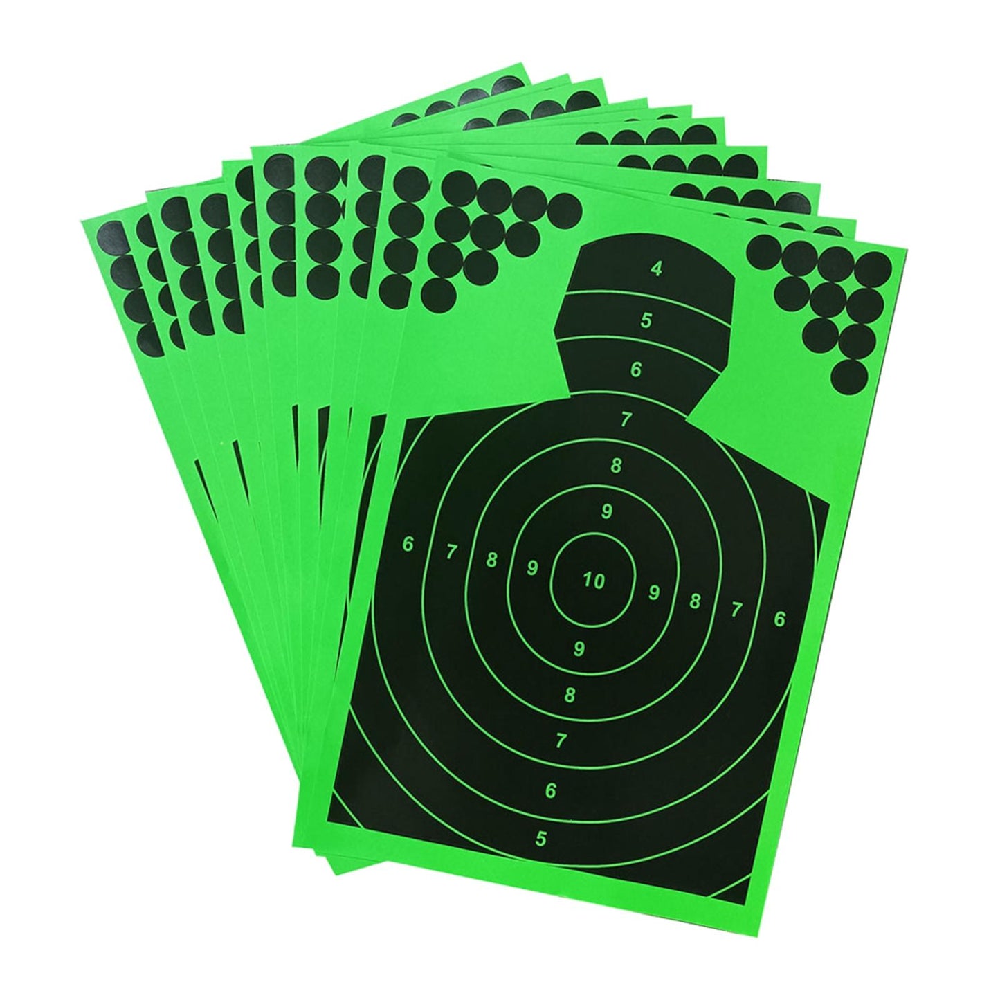 10x Shooting Targets Stickers Binders Shoot Target Paper Reactive Splatter