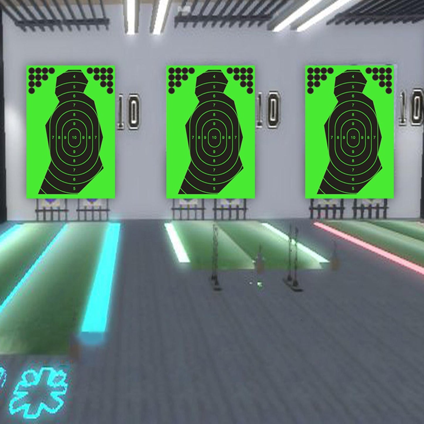 10Pcs Reactive Splatter Targets Self Adhesive Practicing Shooting 12x18""