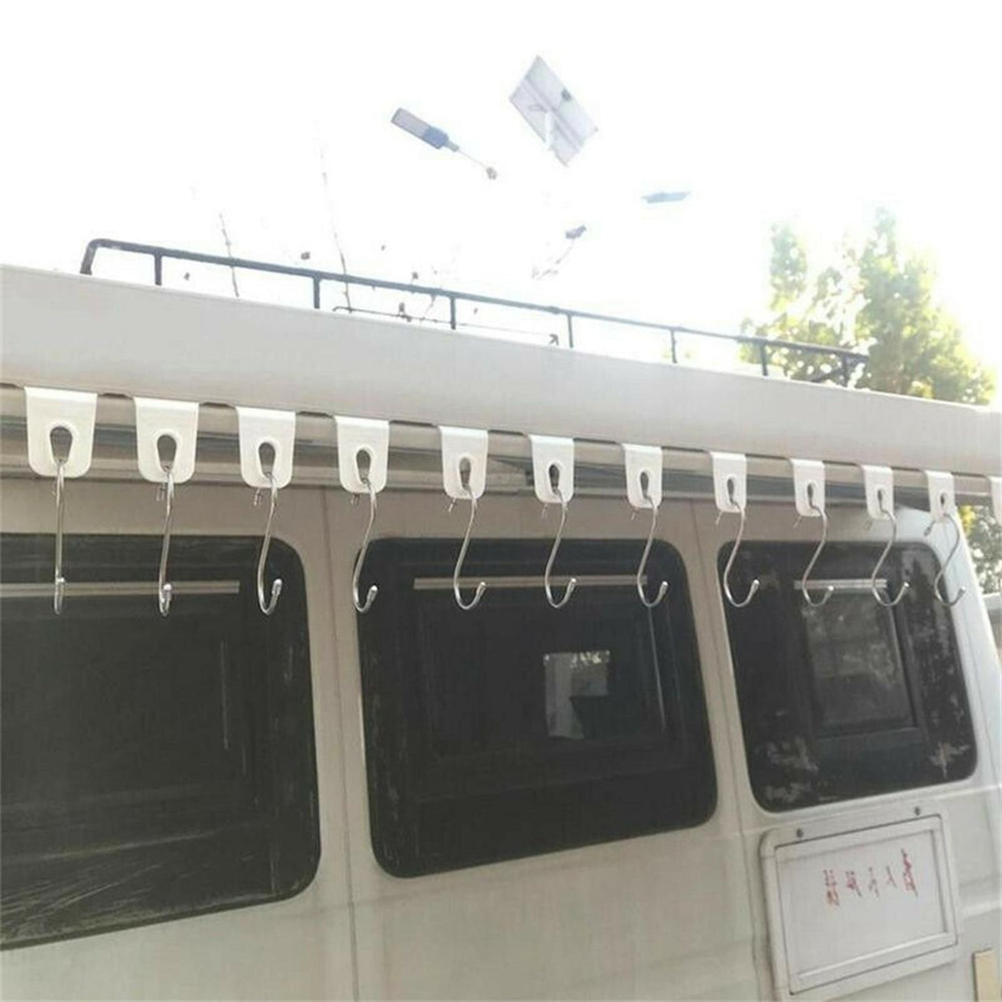 10 Pieces RV Awning Hooks Slide Channels Storage Hangers Hooks for Camping