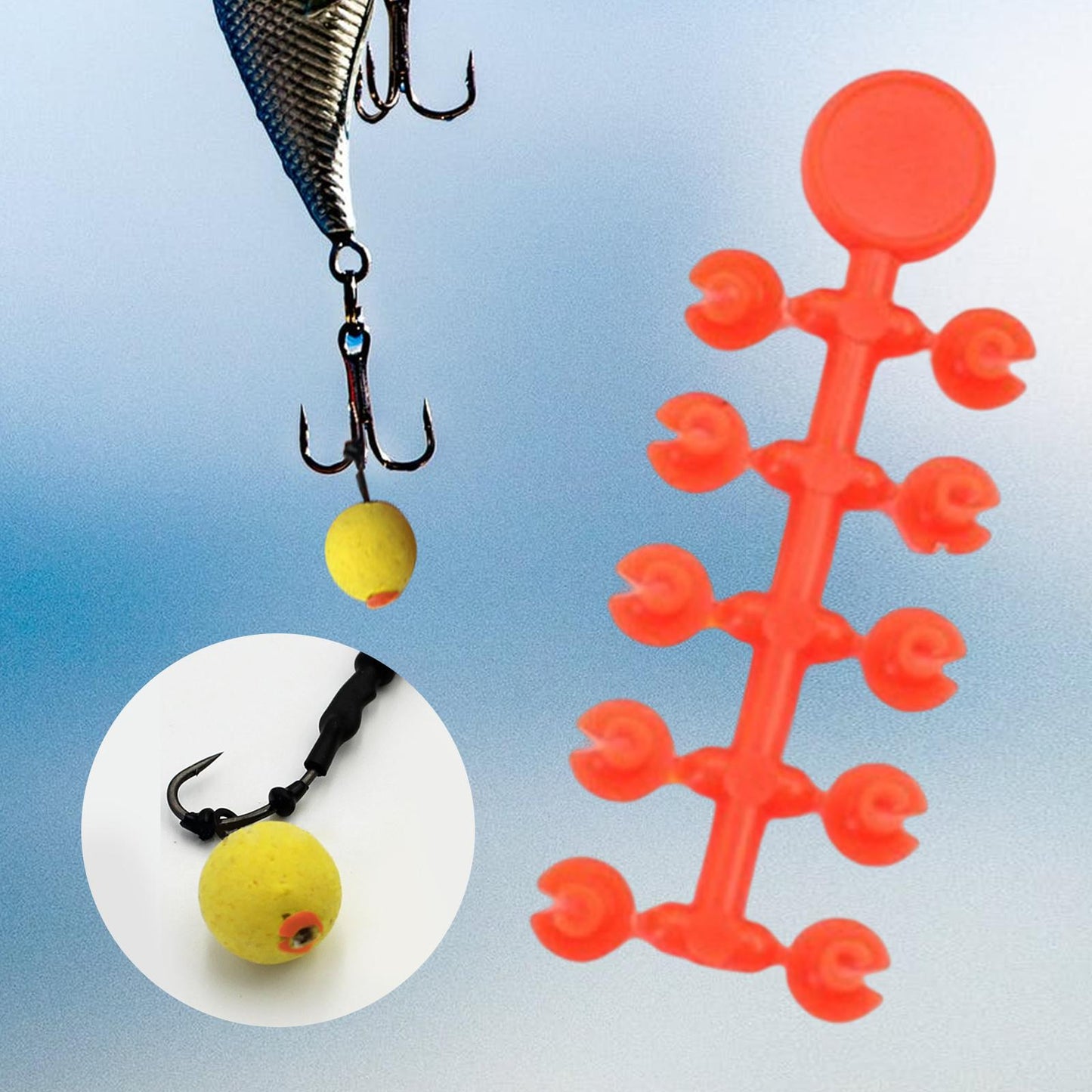 10 Pieces Carp Fishing Hair Stops Corn Boilies Stopper Hair Rig Stop Yellow