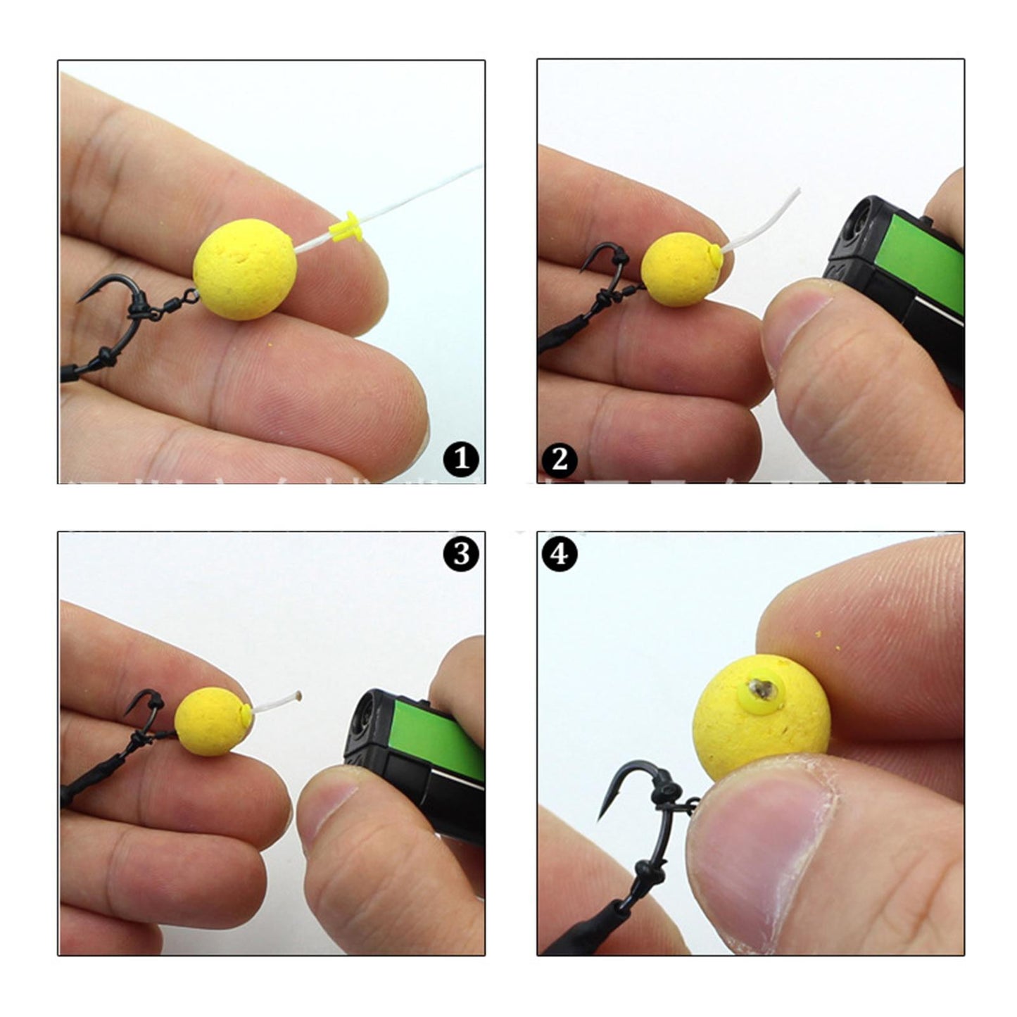 10 Pieces Carp Fishing Hair Stops Corn Boilies Stopper Hair Rig Stop Yellow