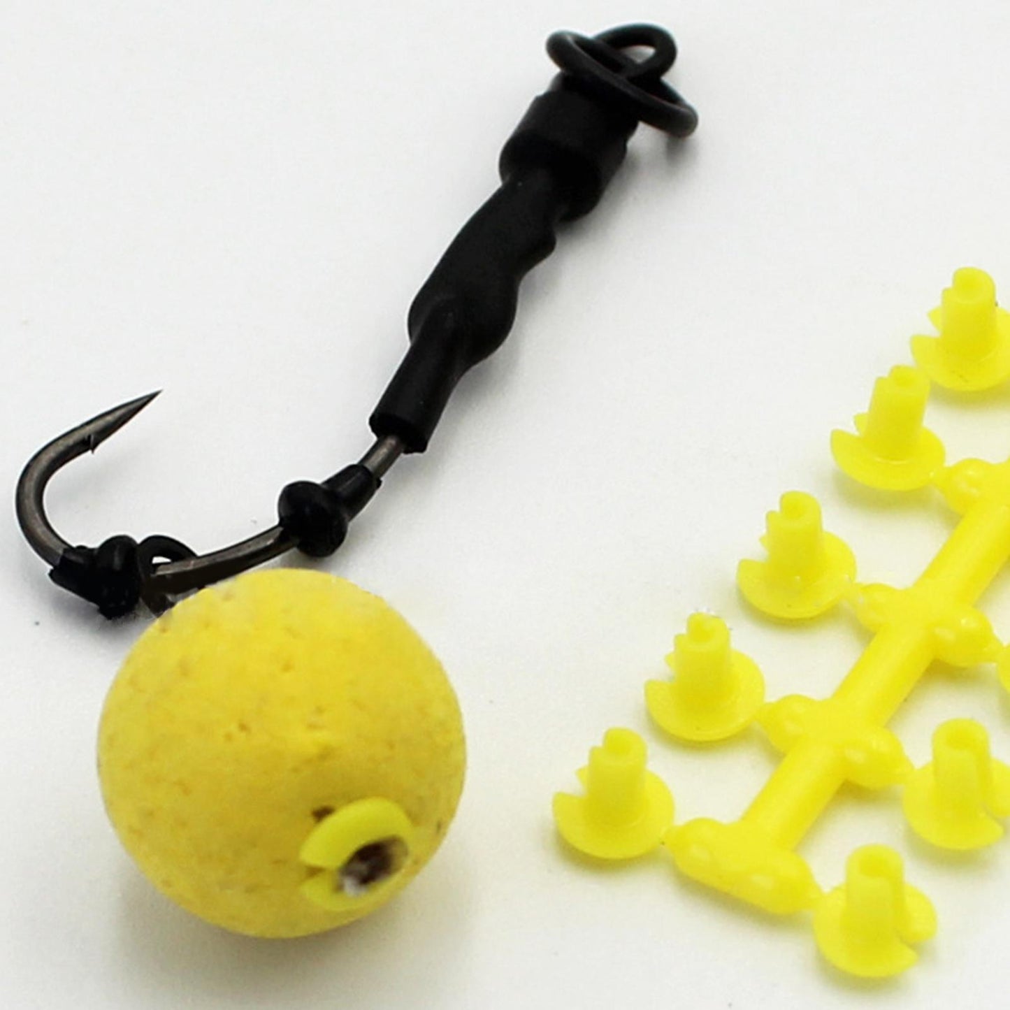 10 Pieces Carp Fishing Hair Stops Corn Boilies Stopper Hair Rig Stop Yellow