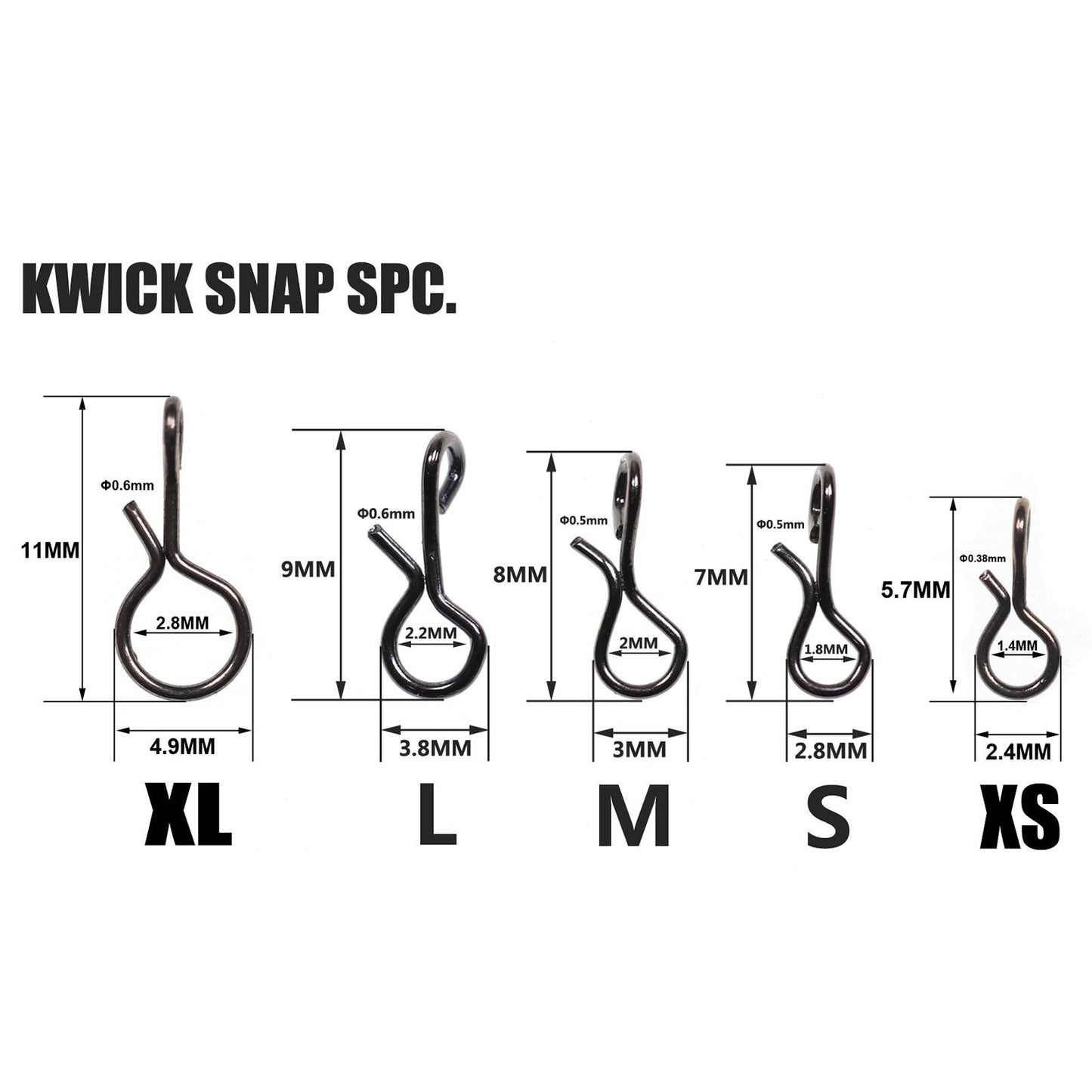 250x Quick Change Snap Fly Fishing Connect Clips/Hook for Hook Steel Lures