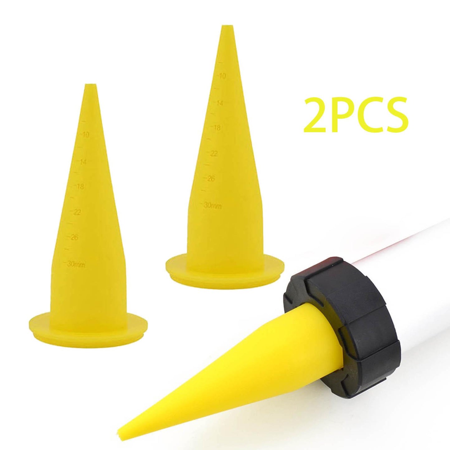 2 Piece Fishing Boilie Spare Nozzles Bait Making Accessories Yellow
