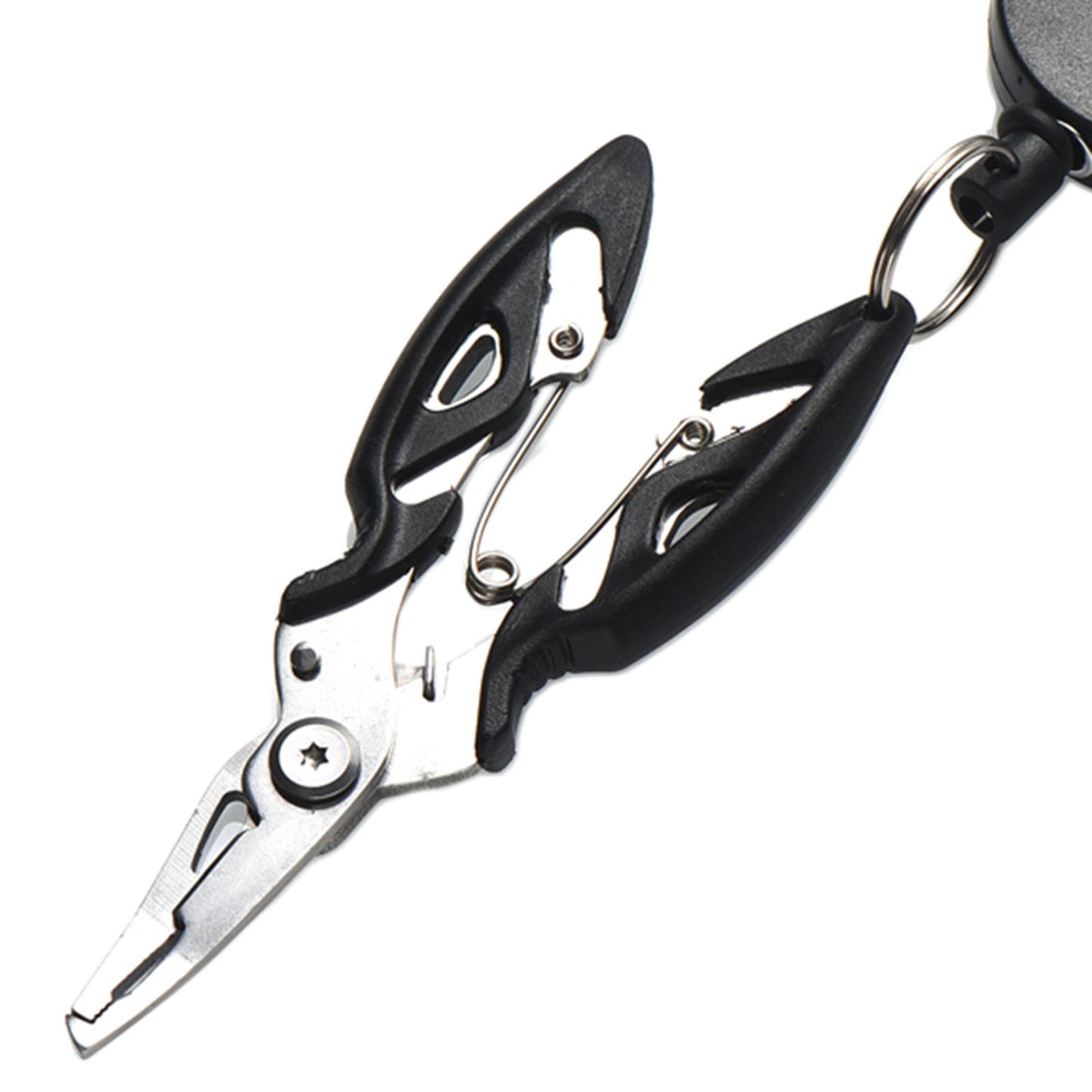 2 Pieces Fishing Pliers Fishing Accs Saltwater Resistant Tool Beak Jaw Black