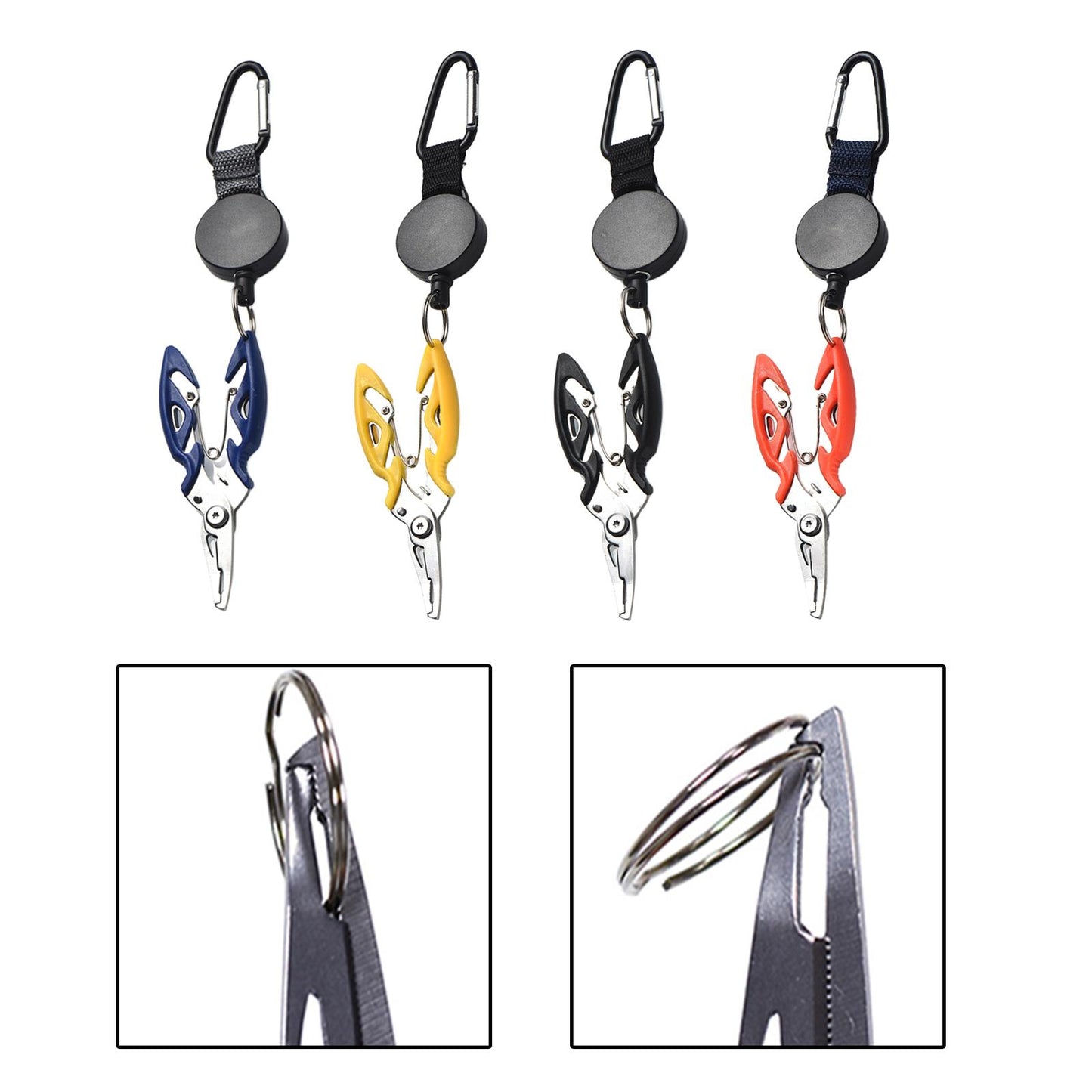 2 Pieces Fishing Pliers Fishing Accs Saltwater Resistant Tool Beak Jaw Black