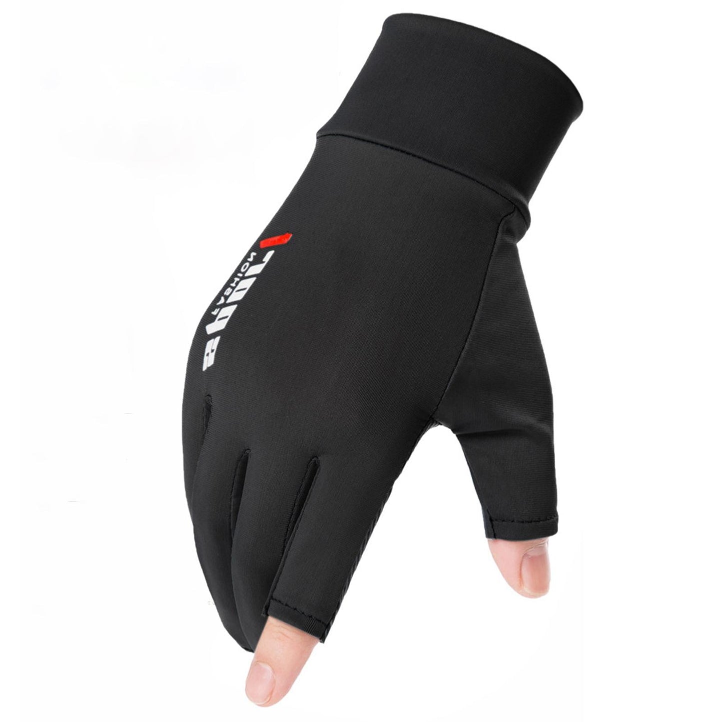 2Pcs Bike Gloves Cycling Gloves Sun Protection Outdoor Sport Canoeing Black