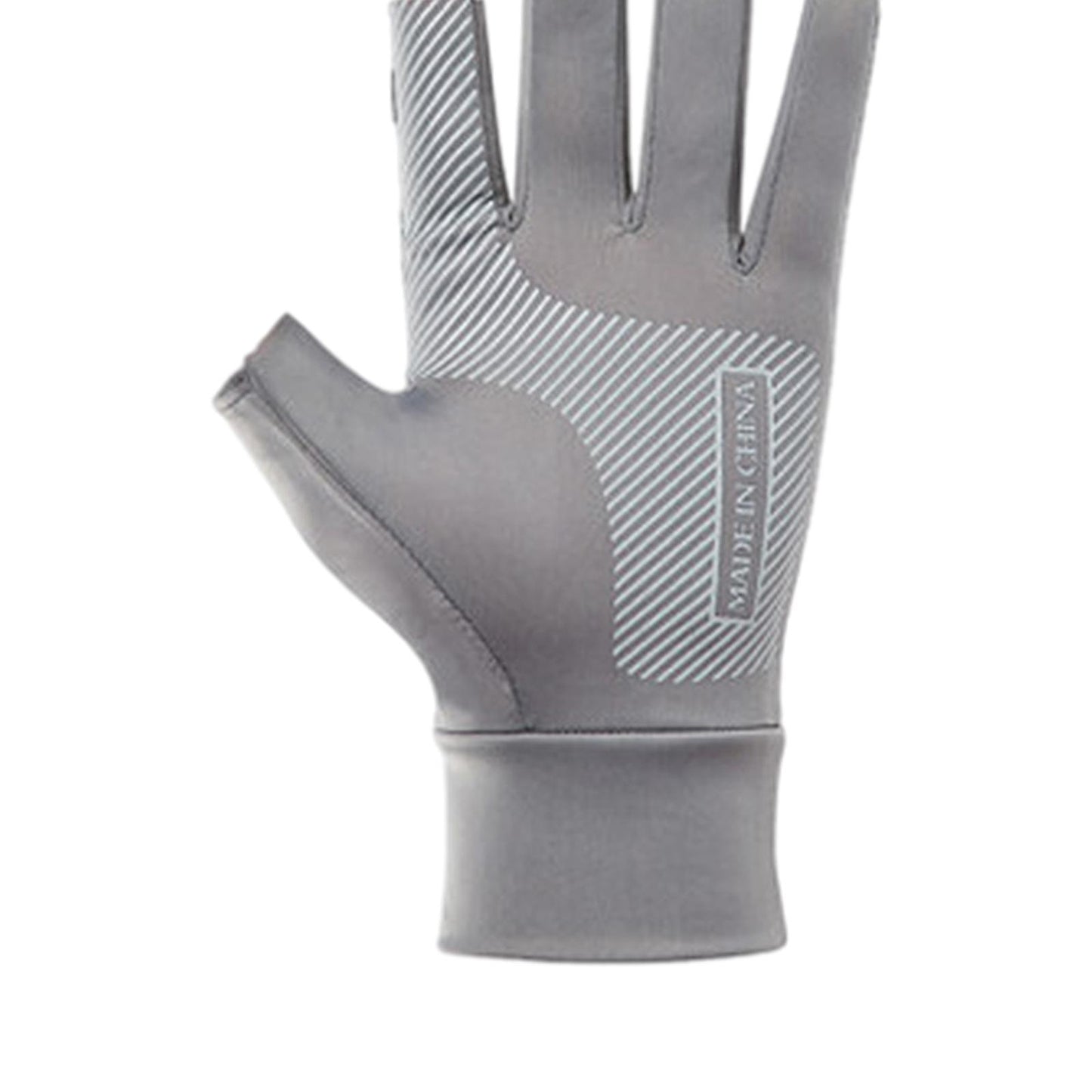 2Pcs Bike Gloves Cycling Gloves Sun Protection Outdoor Sport Canoeing Gray