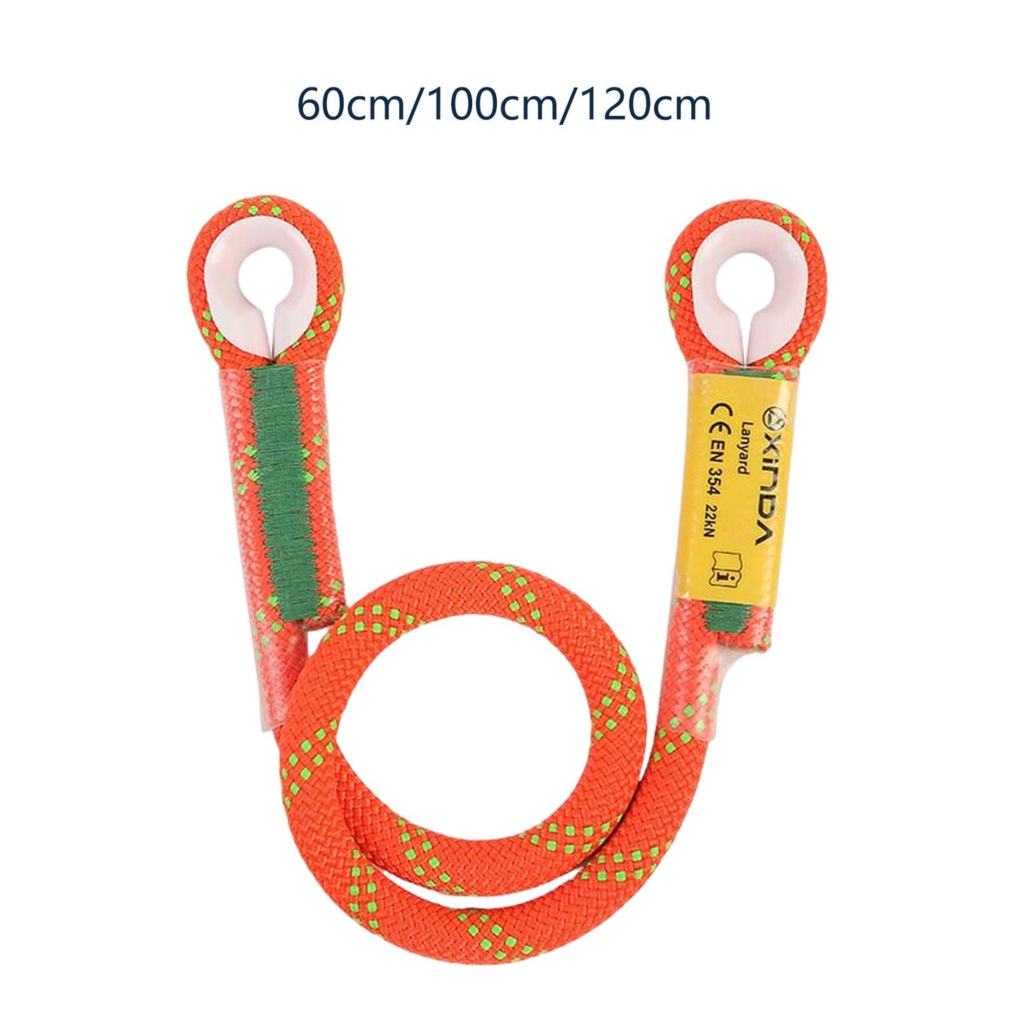 22kN Climbing Prusik Cord Soft Presewn Rope for Mountain Hiking Orange 60cm