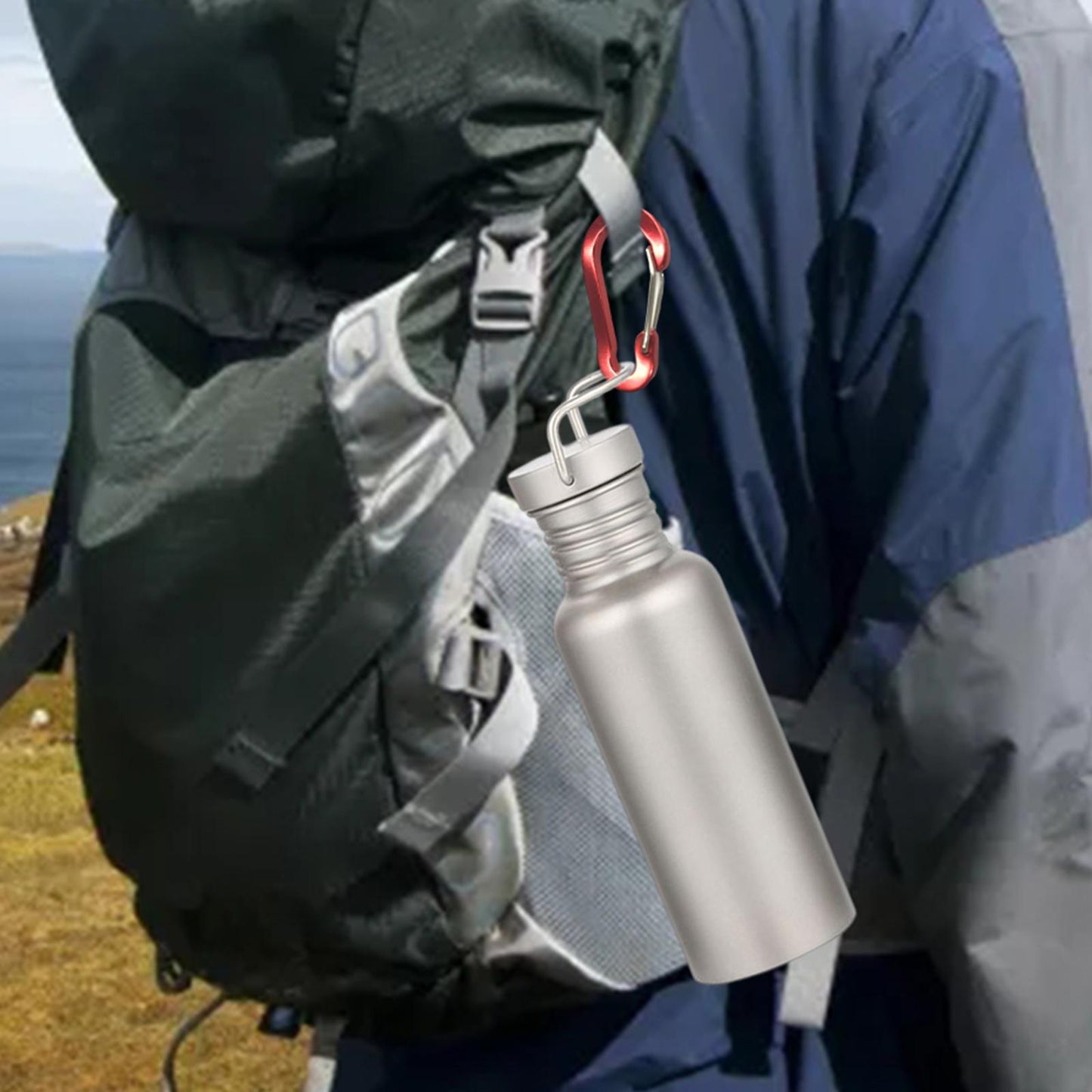 10x Carabiner Clip Snap Hook Keyring D Ring for Travel Camping blue