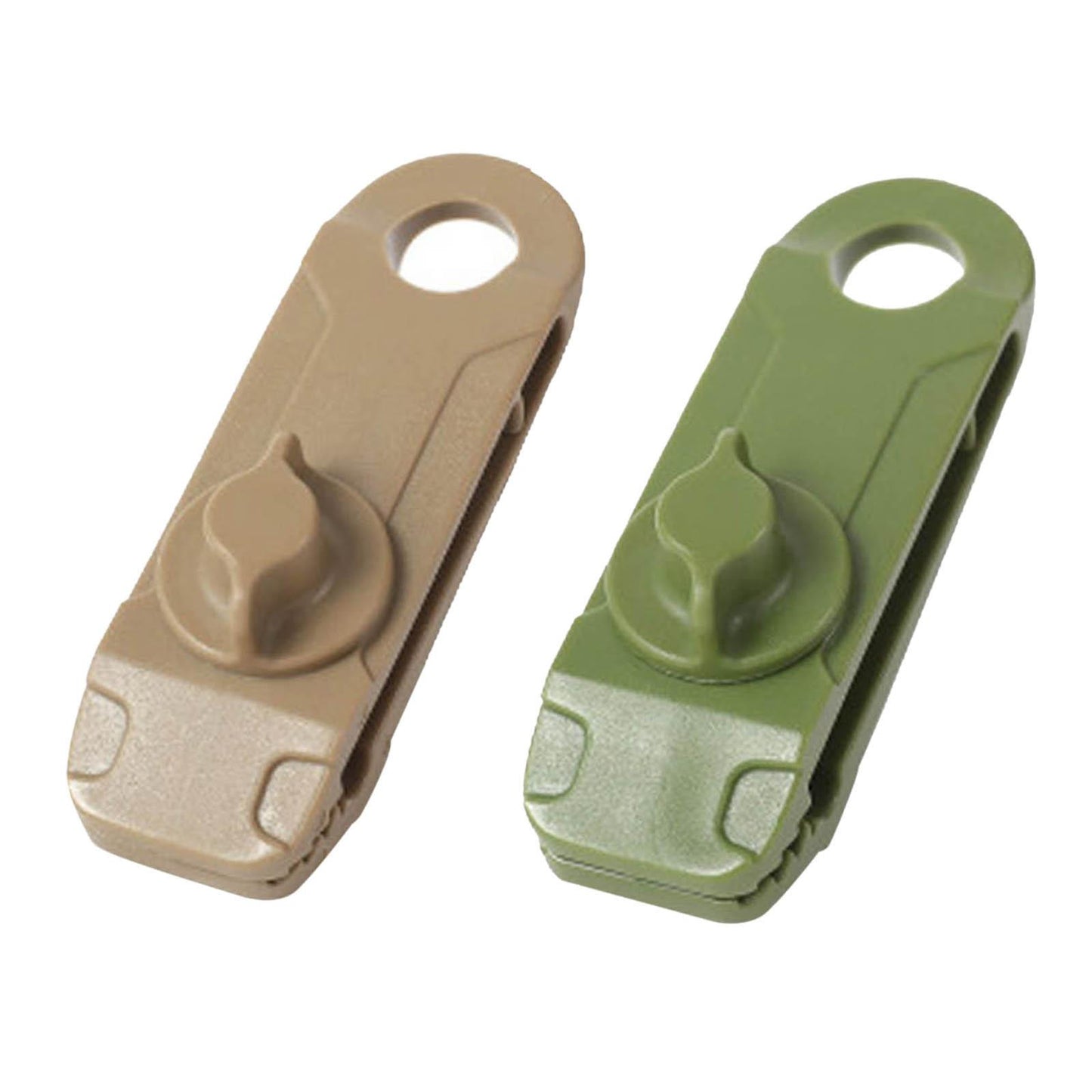 10Pcs Camping Tent Clamps Holder Tarp Clip Caravan Canopies Car Covers Khaki