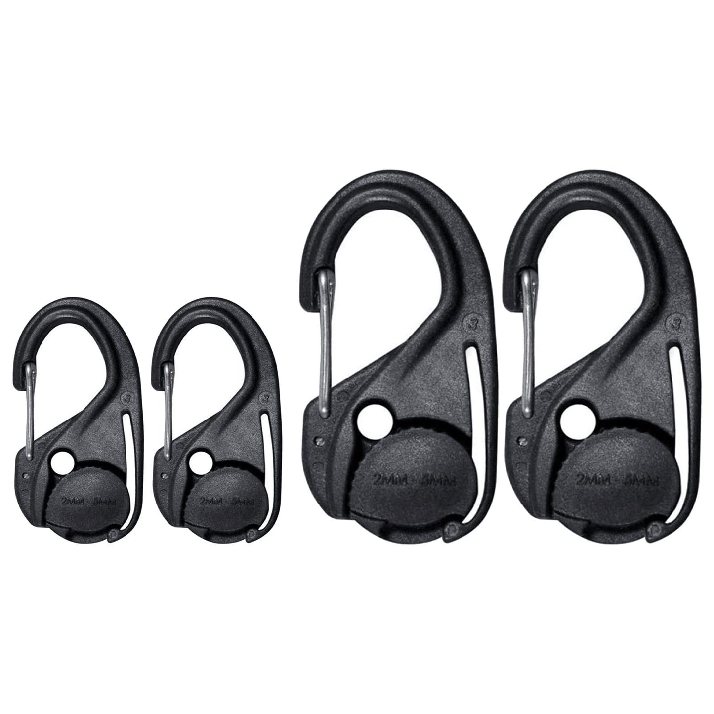 2Pcs Cord Tightener Tie Hook Accs Lightweight Rope Buckle for Camping Tent Small