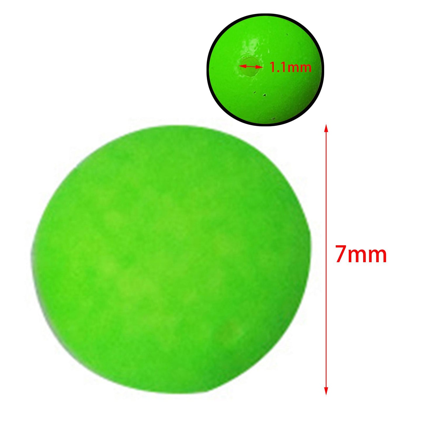 100pcs Fishing Floats EVA Foam Strike Indicator Trout Catfish Green 7.0mm