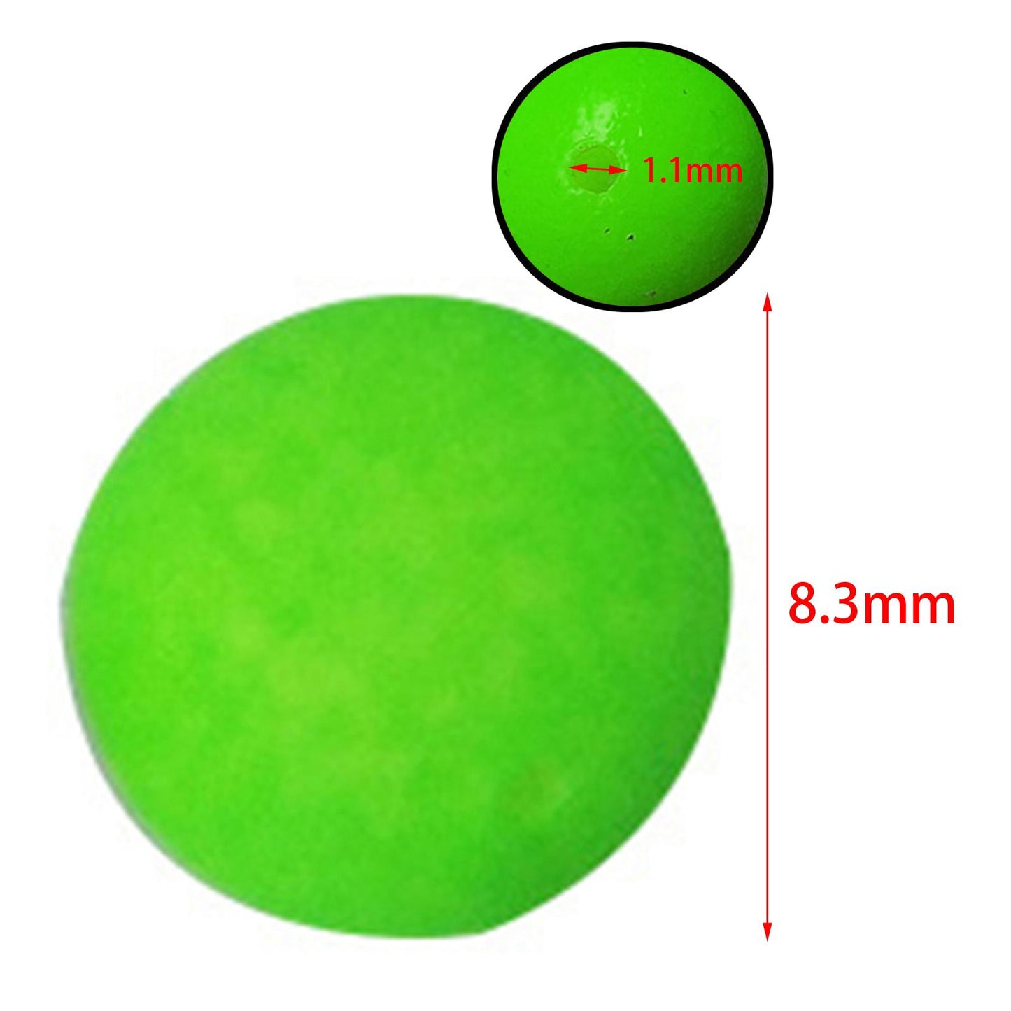 100pcs Fishing Floats EVA Foam Strike Indicator Trout Catfish Green 8.3mm
