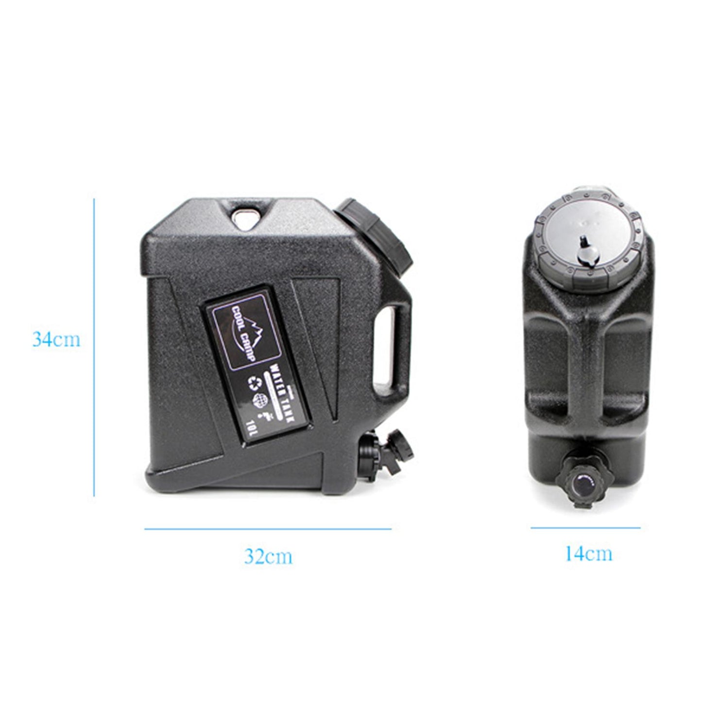 10L Water Container with Spigot Carrier Bottle Camping Hiking Backpacking