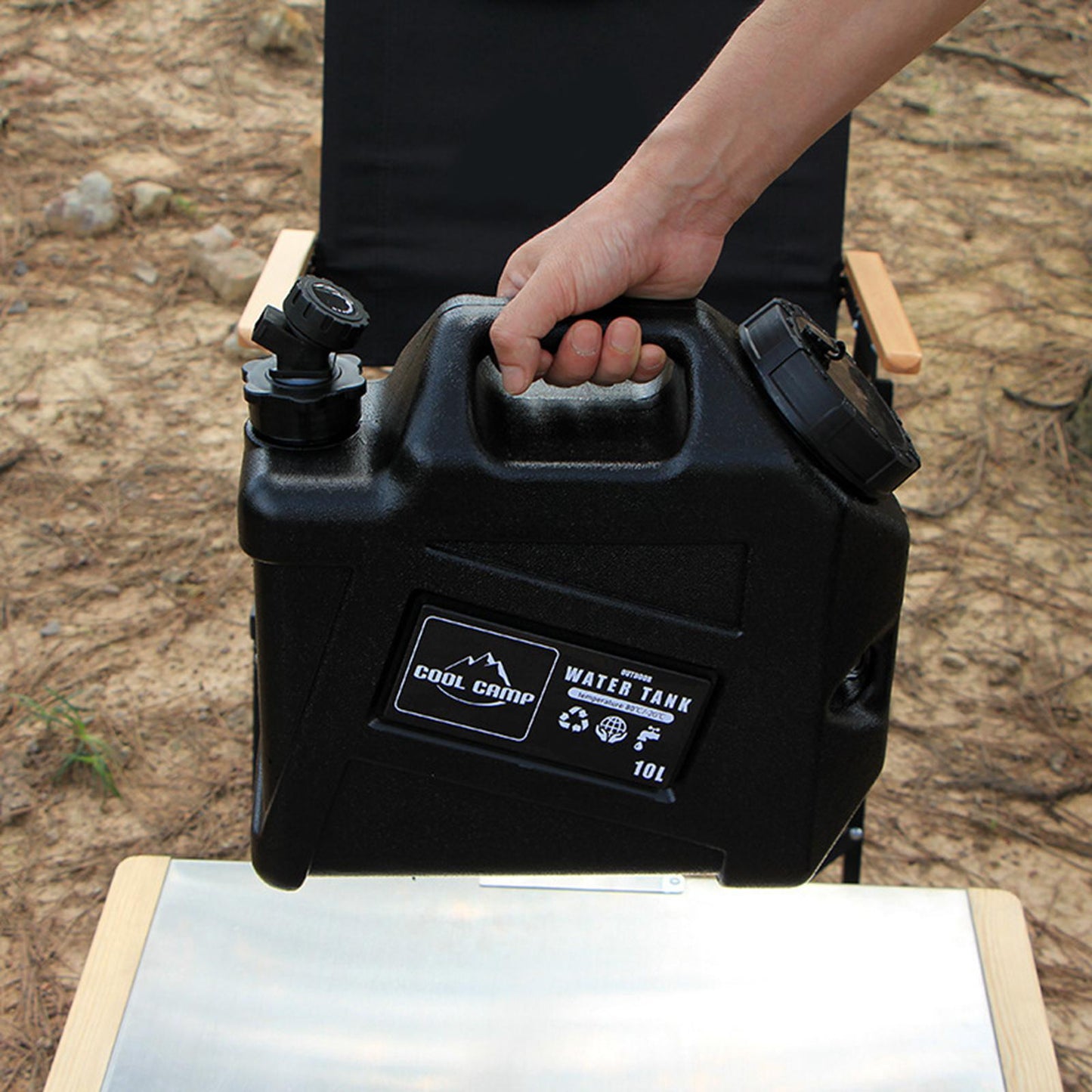 10L Water Container with Spigot Carrier Bottle Camping Hiking Backpacking