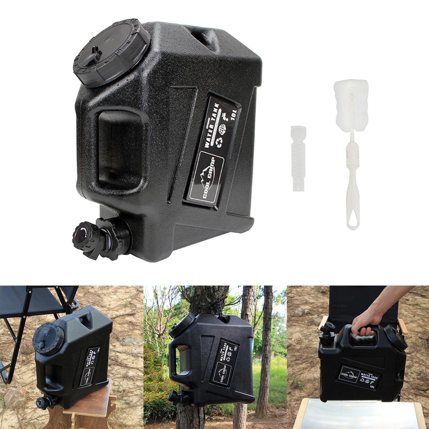 10L Water Container with Spigot Carrier Bottle Camping Hiking Backpacking