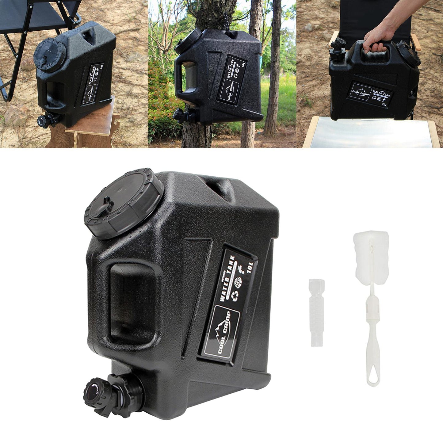 10L Water Container with Spigot Carrier Bottle Camping Hiking Backpacking