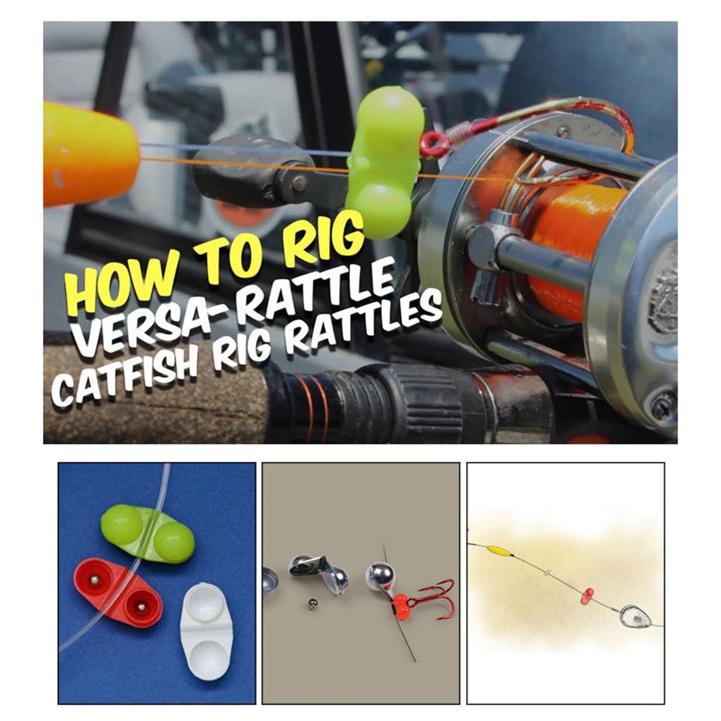 10Pcs Sea Fishing Inline Rattle Fish Bite Alarm DIY Lure Hook Fish Tackle Black