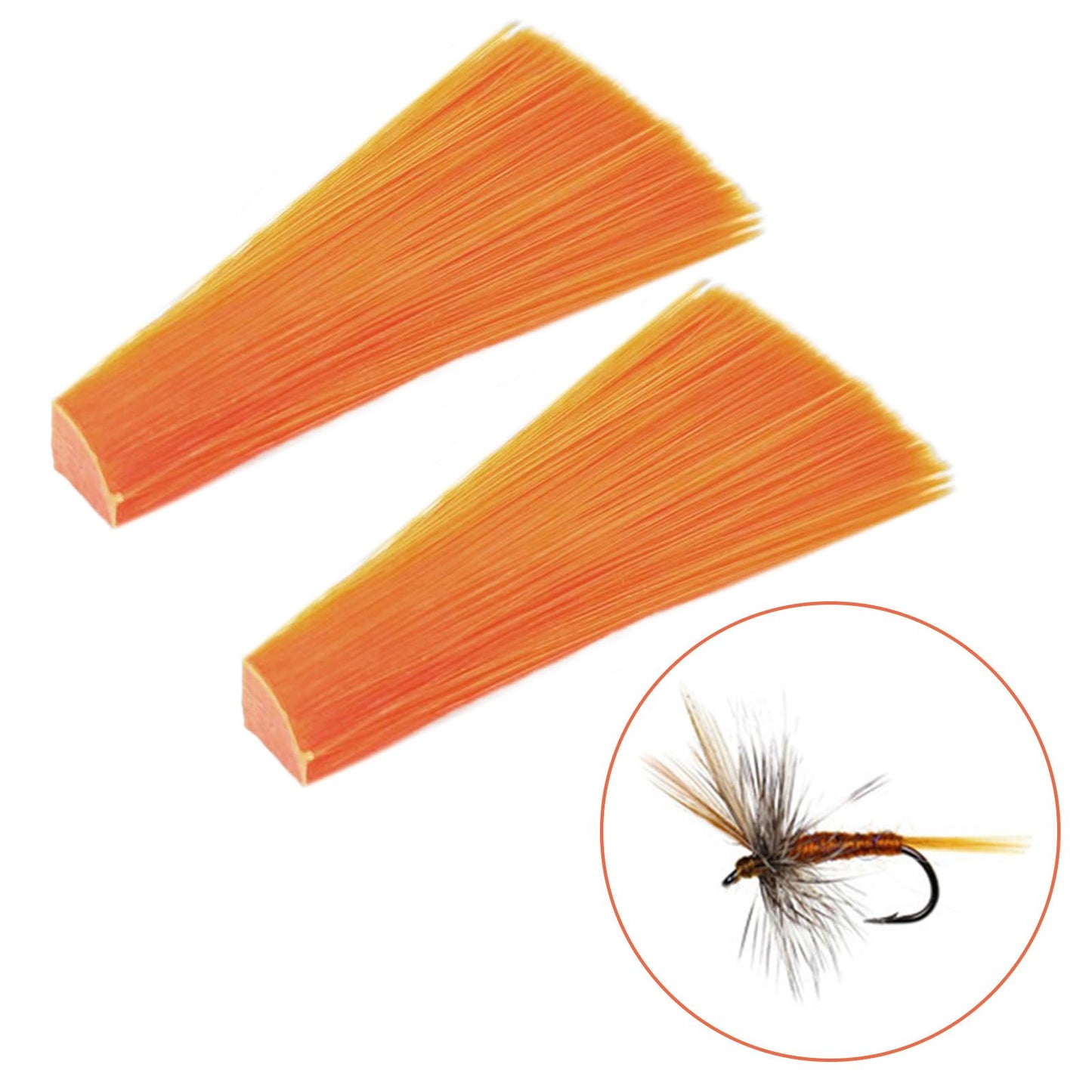 2 Packs Fly Tying Materials Bright Color Fly Tying for Dry and Nymph Fishing Orange
