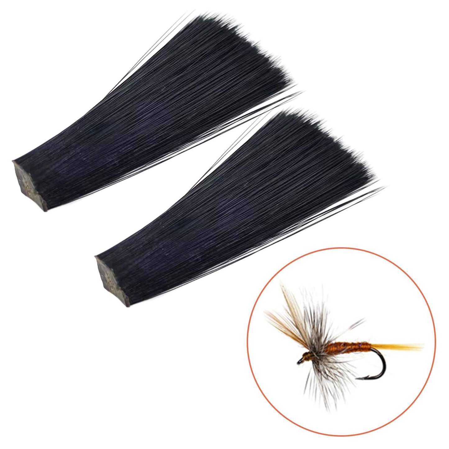 2 Packs Fly Tying Materials Bright Color Fly Tying for Dry and Nymph Fishing Black