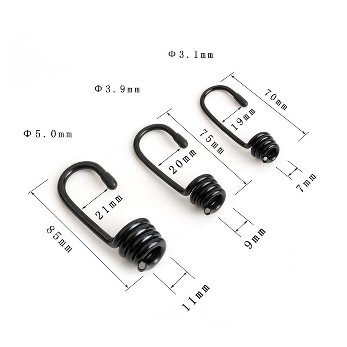 10Pcs Heavy Duty Shock Cord Hooks for Resistance Bands Kayaks Large
