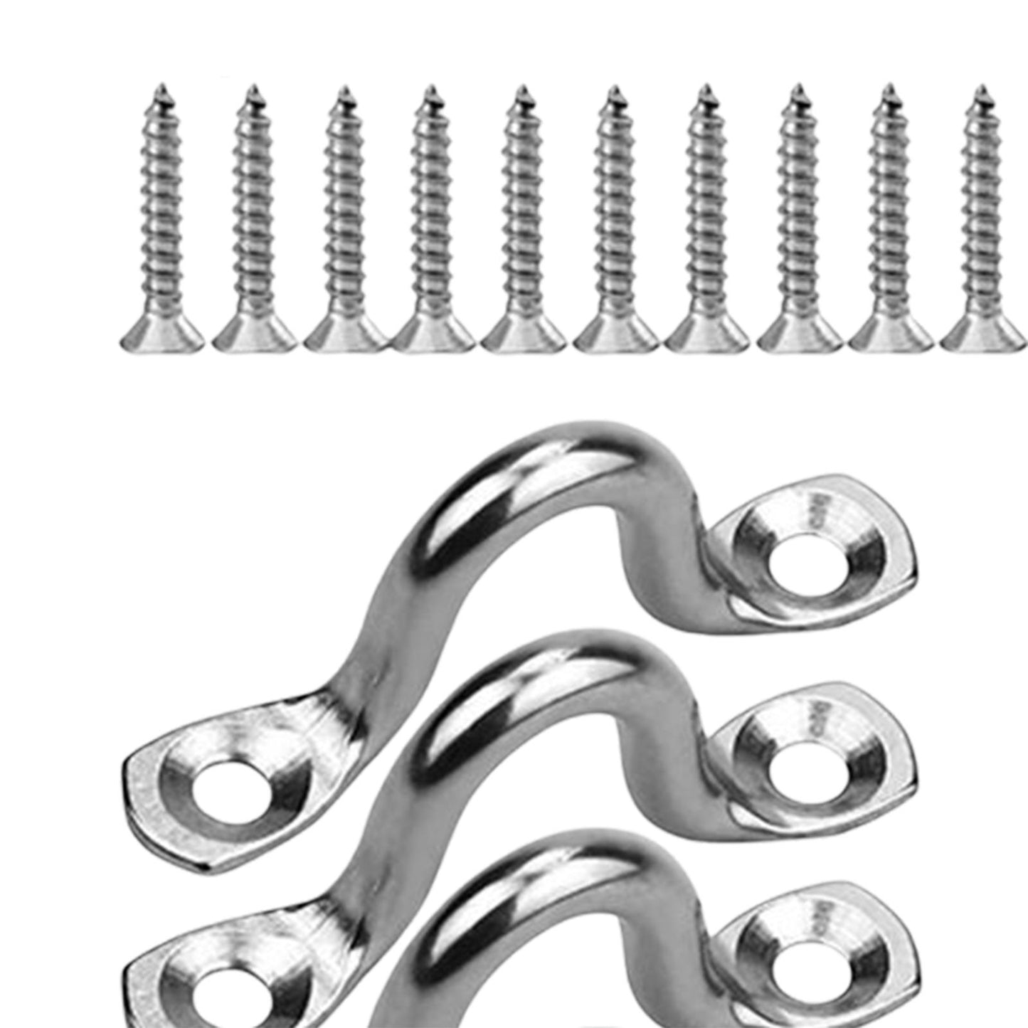 12Pcs Metal Boat pad Eye Deck Kayak Tie Down Canoe Rigging Marine Straps