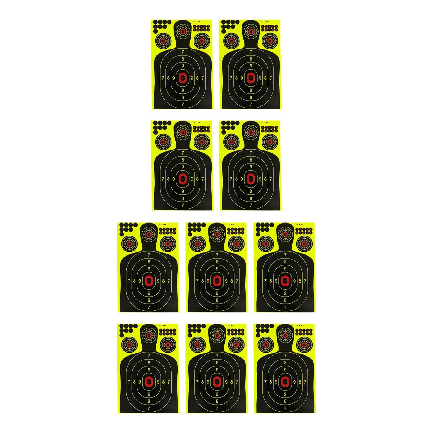 10Pcs Paper Targets for Shooting Range Self Adhesive 12Inchx18inch Practice