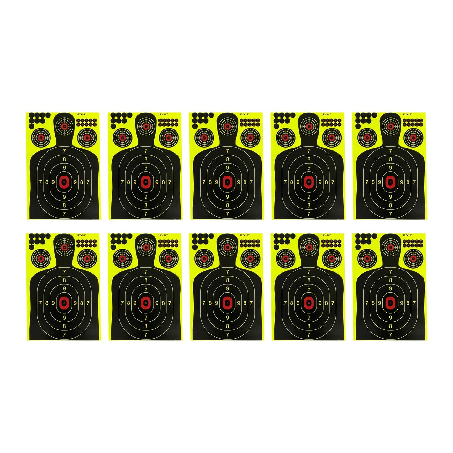 10Pcs Paper Targets for Shooting Range Self Adhesive 12Inchx18inch Practice