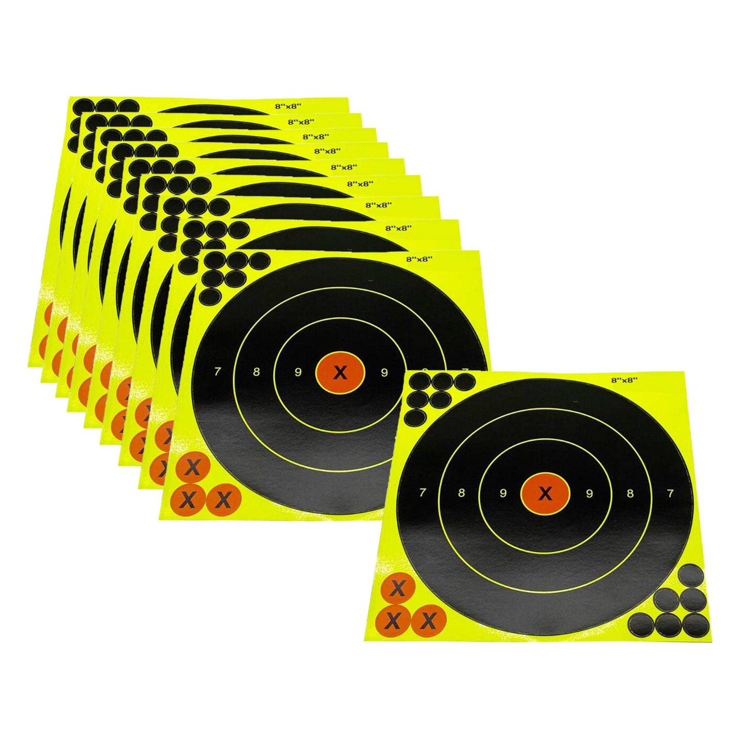 10Pcs 8 inch Shooting Target Paper Stickers Adhesive Splatter for Outdoor