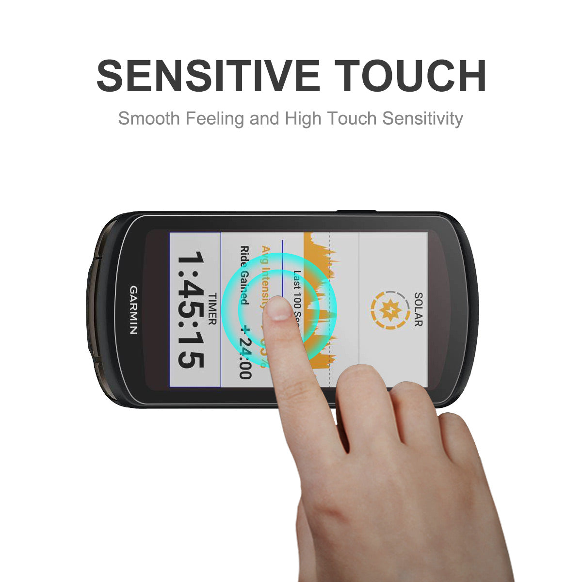 2Pcs / Pack For Garmin Edge 1040 / 1030 Cycle Computer Screen Protector Anti-scratch Tempered Glass Film