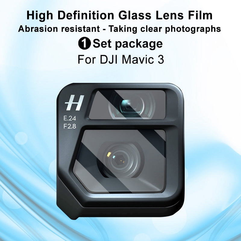 IMAK 1 Set Tempered Glass Lens Protective Film for DJI Mavic 3, Anti-scratch HD Clear Gimbal Camera Lens Protector