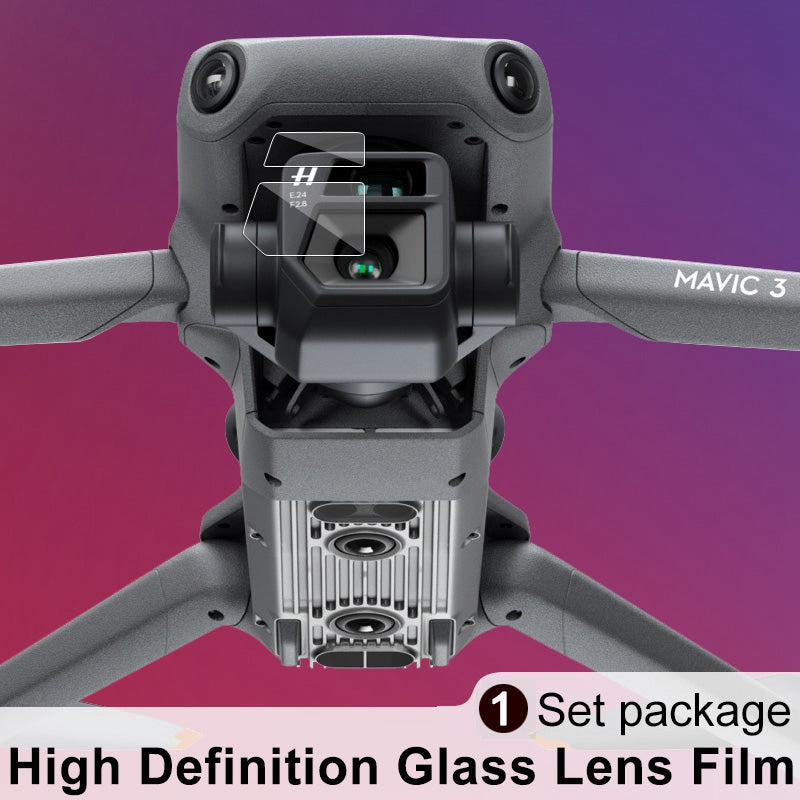 IMAK 1 Set Tempered Glass Lens Protective Film for DJI Mavic 3, Anti-scratch HD Clear Gimbal Camera Lens Protector