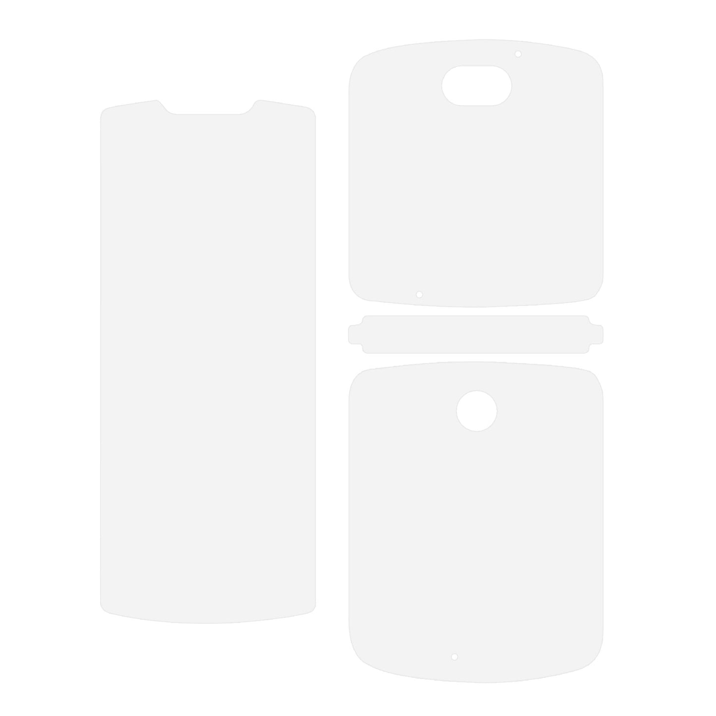 RURIHAI 1 Set / 2Pcs Front Screen Back Protector for Motorola Razr 5G, Anti-scratch Full Glue Front Back PET Protector