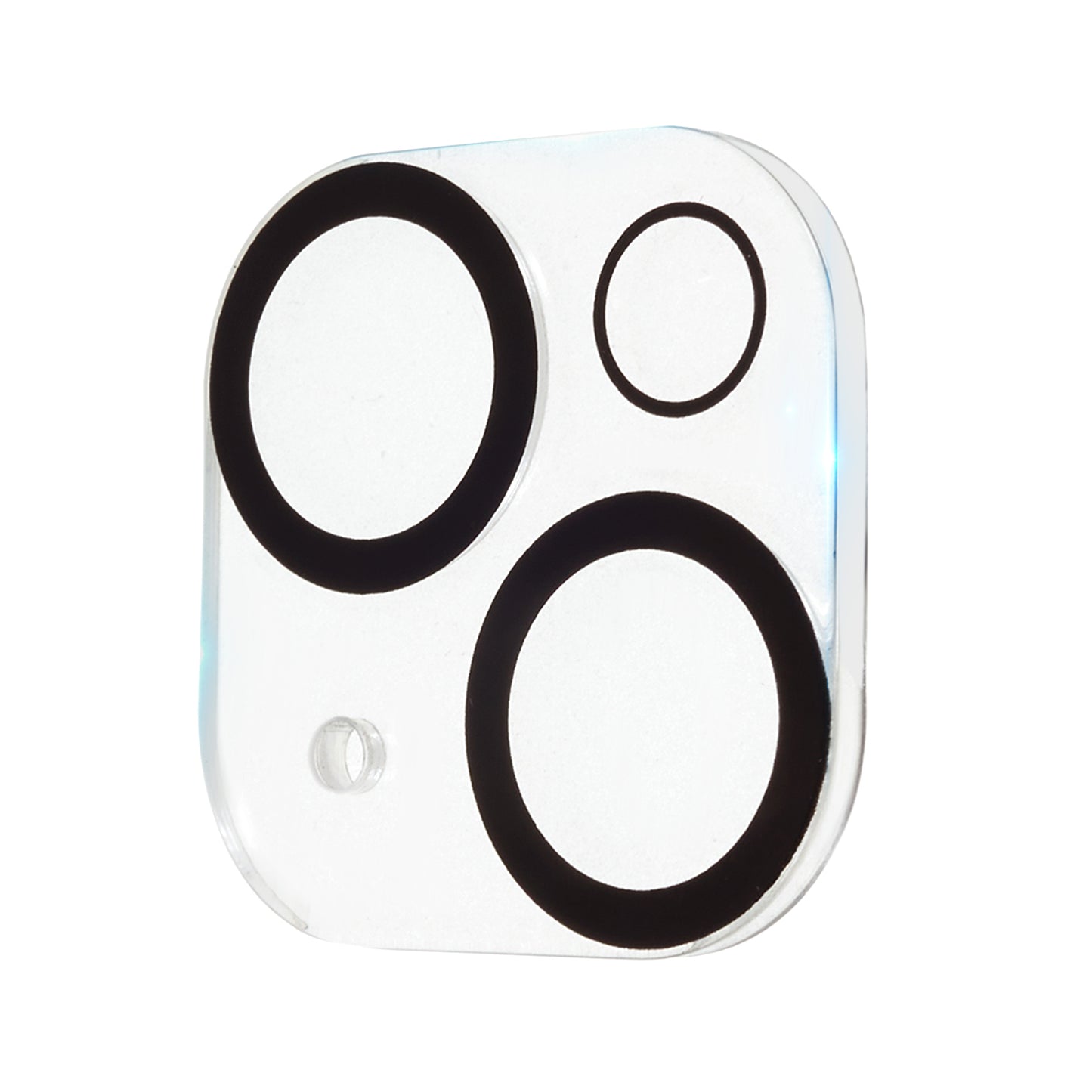 Uniqkart for iPhone 15 Plus Tempered Glass Camera Lens Protector Ultra Clear Anti-scratch Phone Lens Film - Black