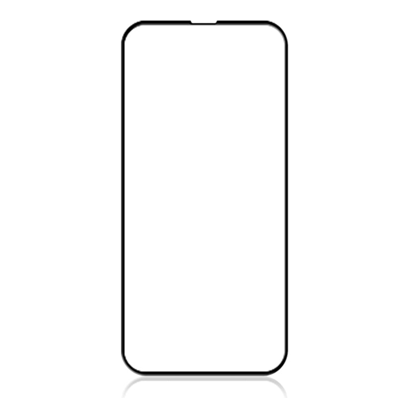 For iPhone 15 Pro High Transparency Screen Protector Silk Printing Full Glue Tempered Glass Film - Black