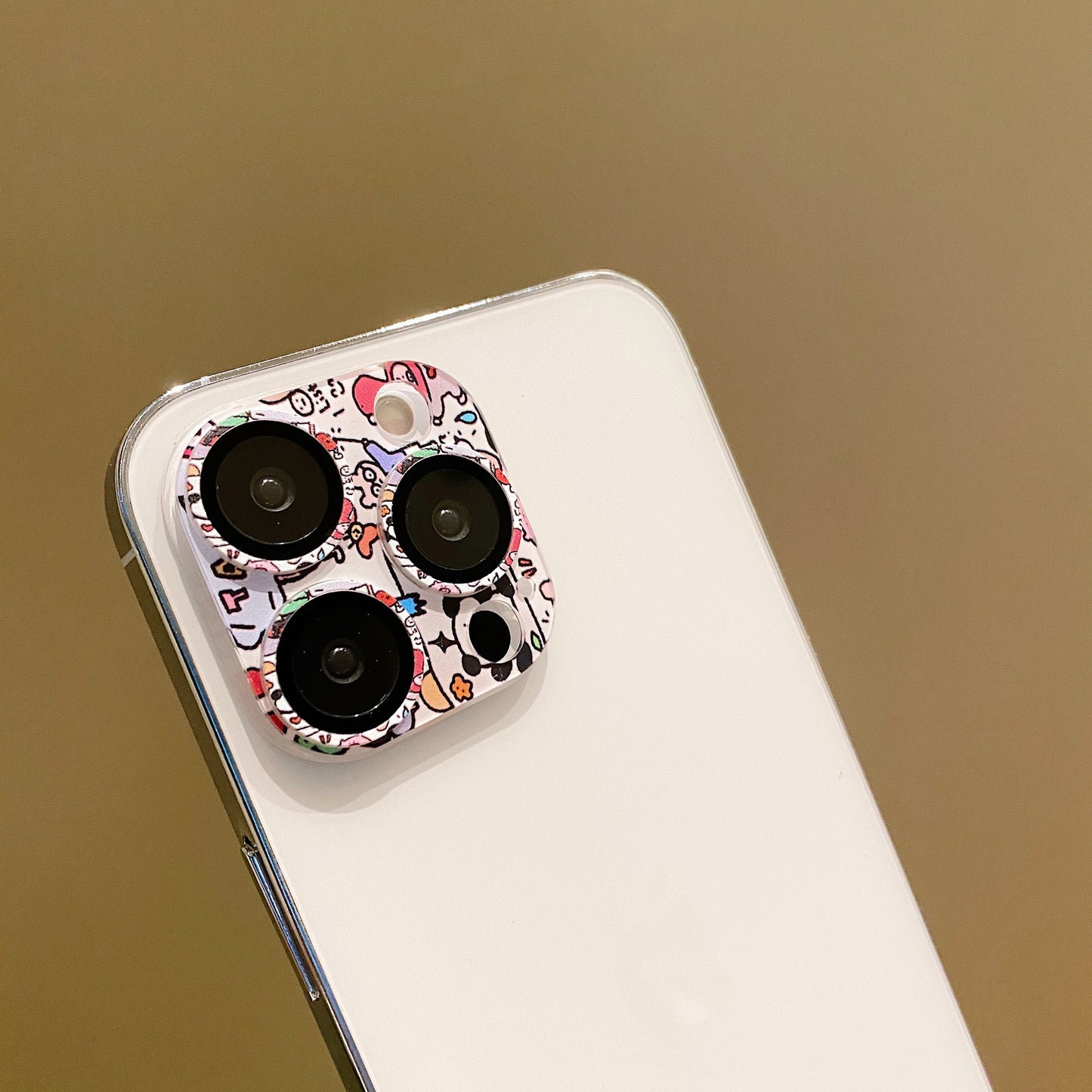 Uniqkart For iPhone 14 Pro / 14 Pro Max Camera Lens Protector 9H Tempered Glass Pattern Lens Film - Style A