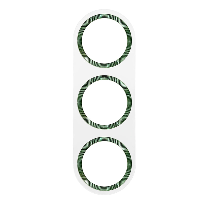 Uniqkart For Samsung Galaxy S23 / S23+ Camera Lens Protector CD Texture Tempered Glass Back Lens Film - Blackish Green