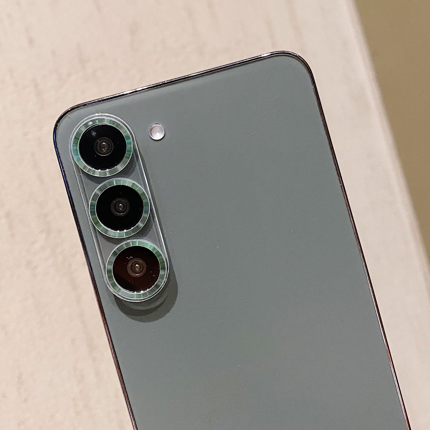 Uniqkart For Samsung Galaxy S23 / S23+ Camera Lens Protector CD Texture Tempered Glass Back Lens Film - Red